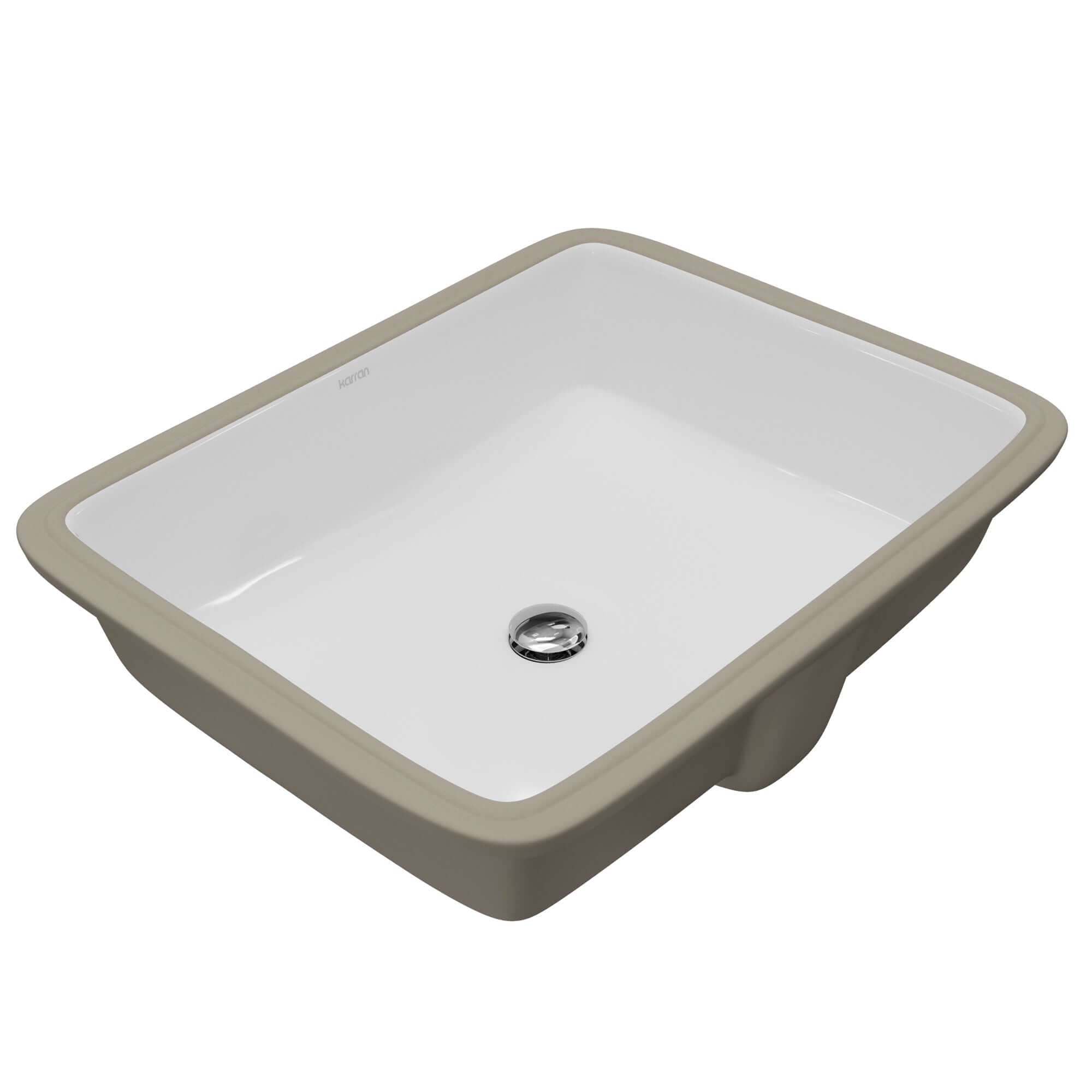 Karran 20 rectangular bathroom sink white product image