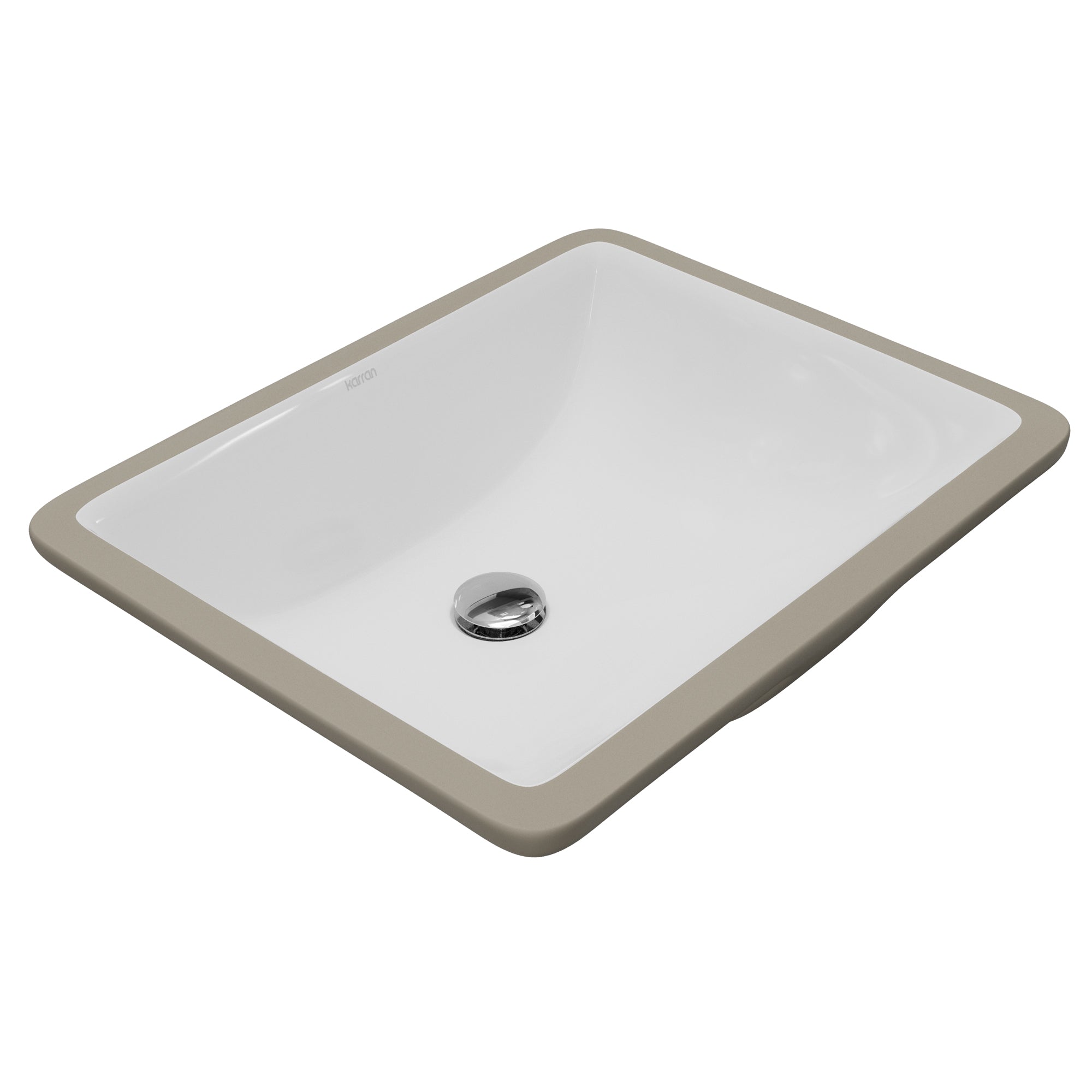 Karran Valera 14.875" x 18.125" Rectangular Undermount Vitreous China ADA Bathroom Sink, White, VC-112-WH