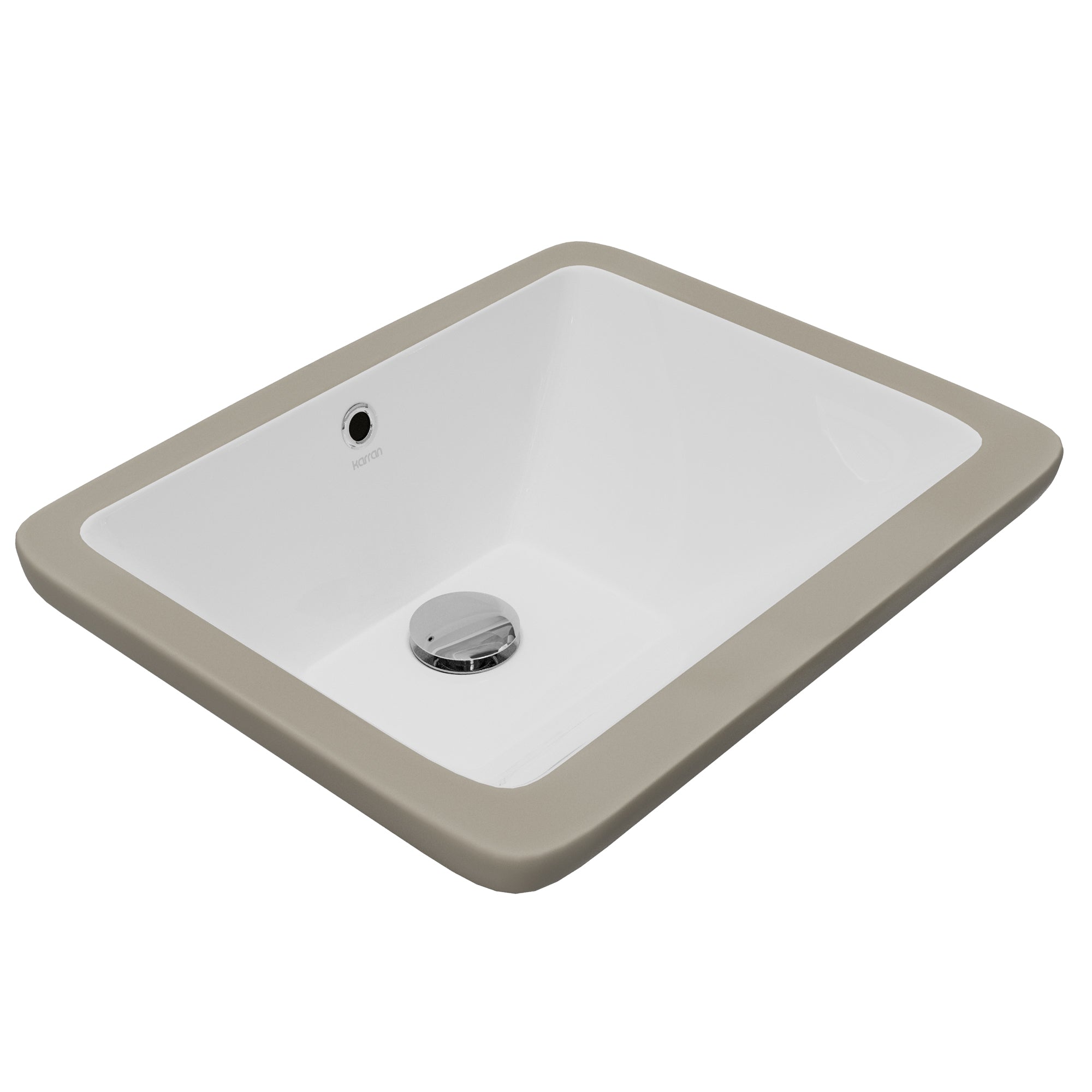 Karran 17 rectangular bathroom sink white product image