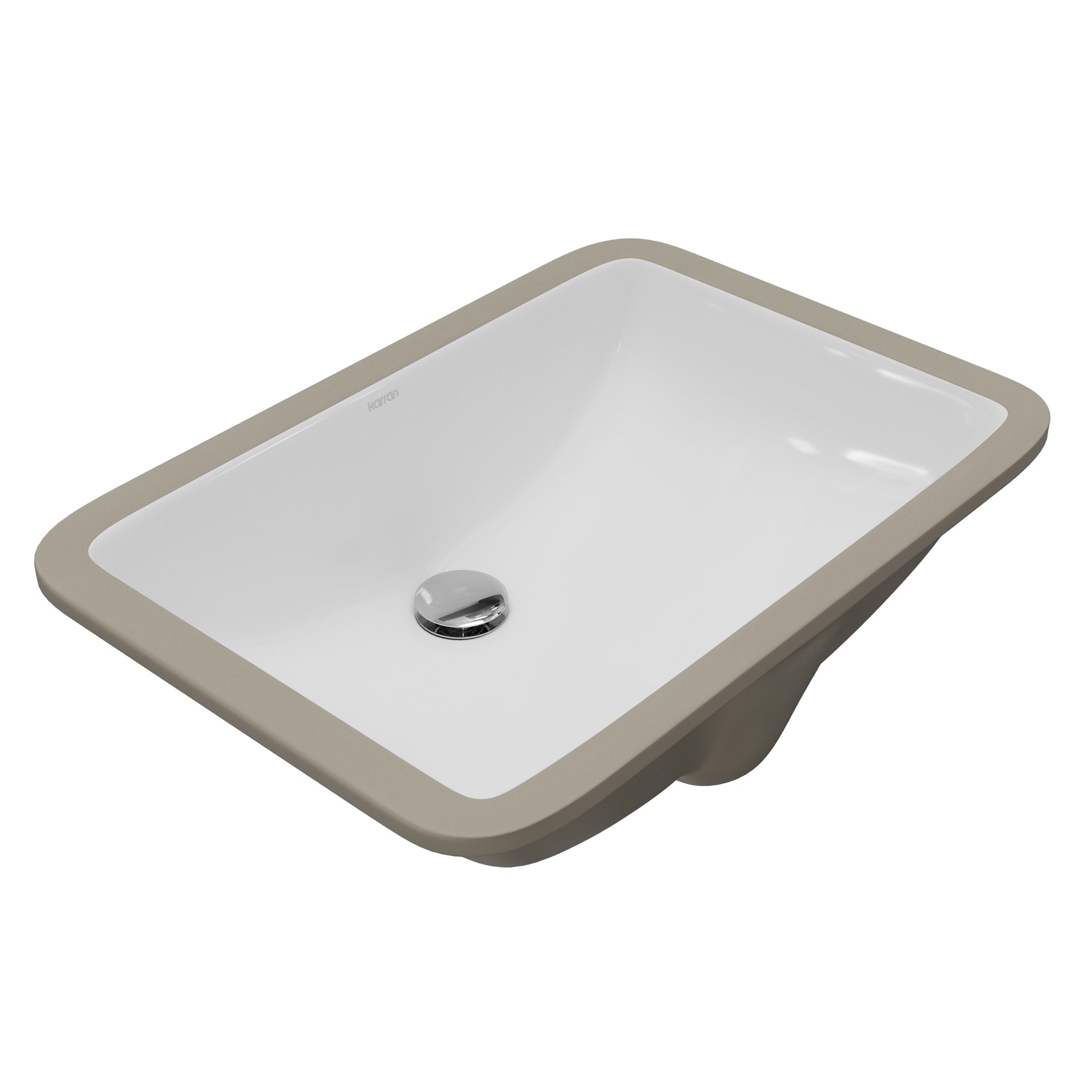 Karran Valera 14.5" x 21" Rectangular Undermount Vitreous China ADA Bathroom Sink, White, VC-116-WH