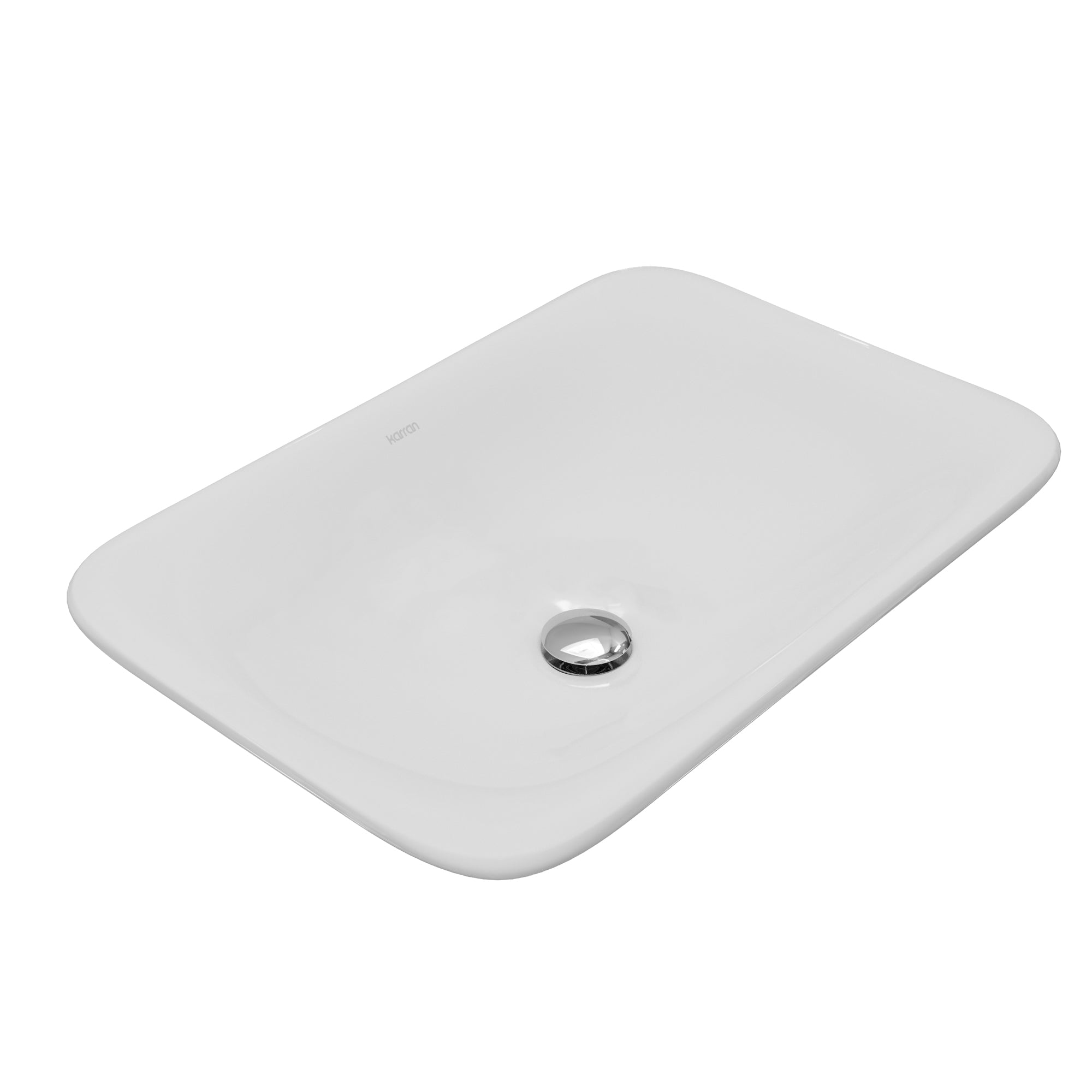 Alternative View of Karran Valera 21.125" x 14.5" x 4" Rectangular Vessel Vitreous China ADA Bathroom Sink, White, VC-202-WH