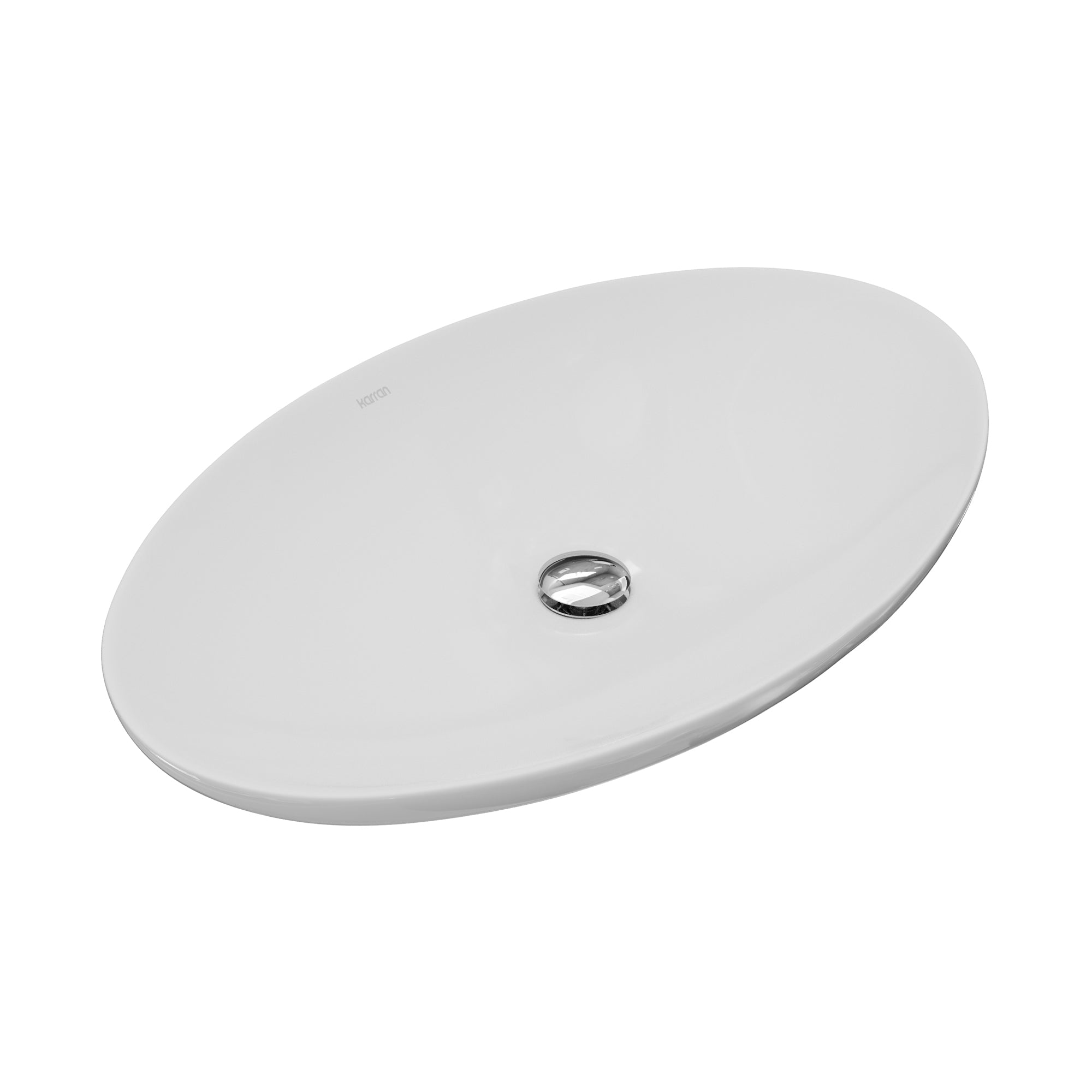 Alternative View of Karran Valera 27" x 163/4" x 31/4" Oval Vessel Vitreous China ADA Bathroom Sink, White, VC-303-WH