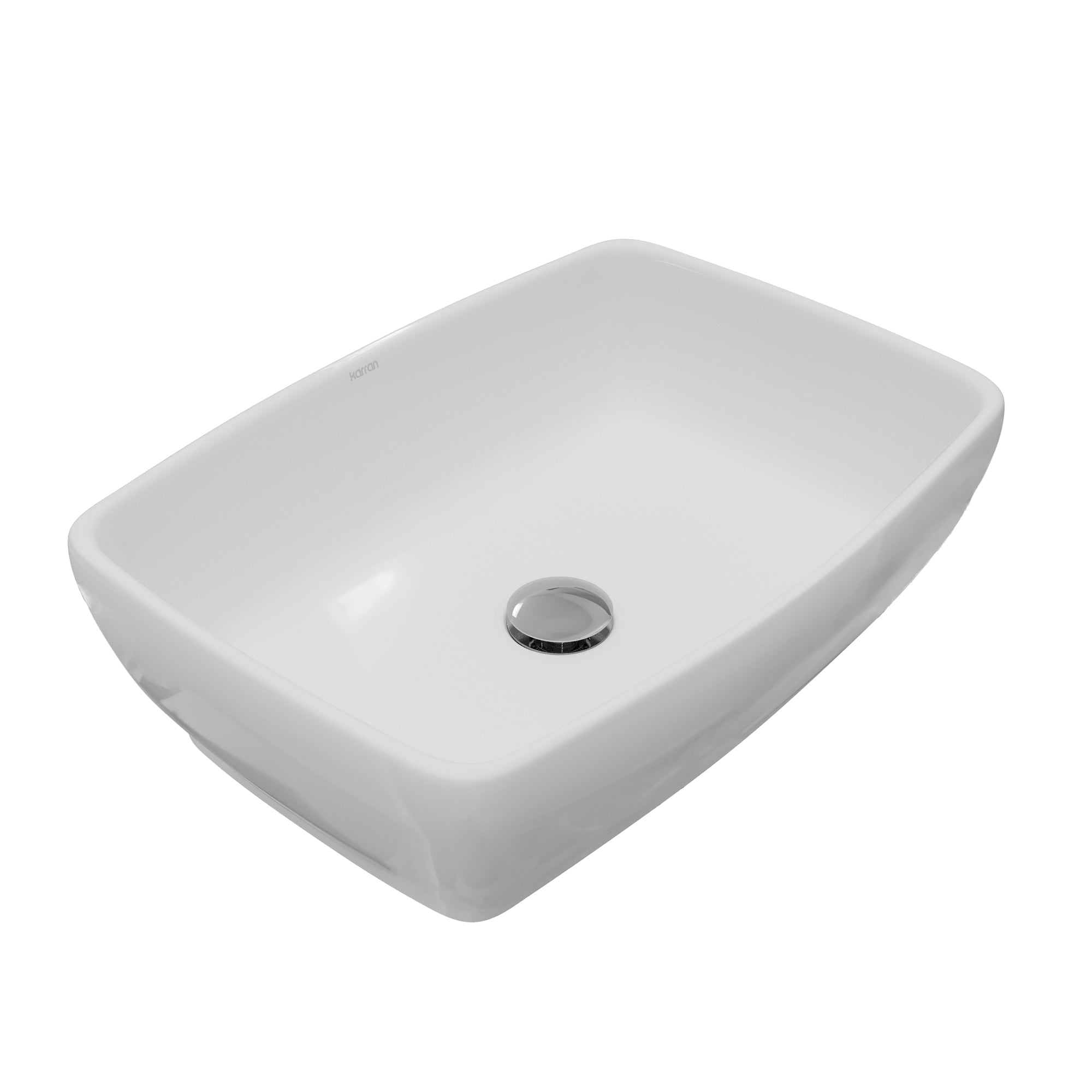 Alternative View of Karran Valera 19" x 13.25" x 4.5" Rectangular Vessel Vitreous China ADA Bathroom Sink, White, VC-502-WH
