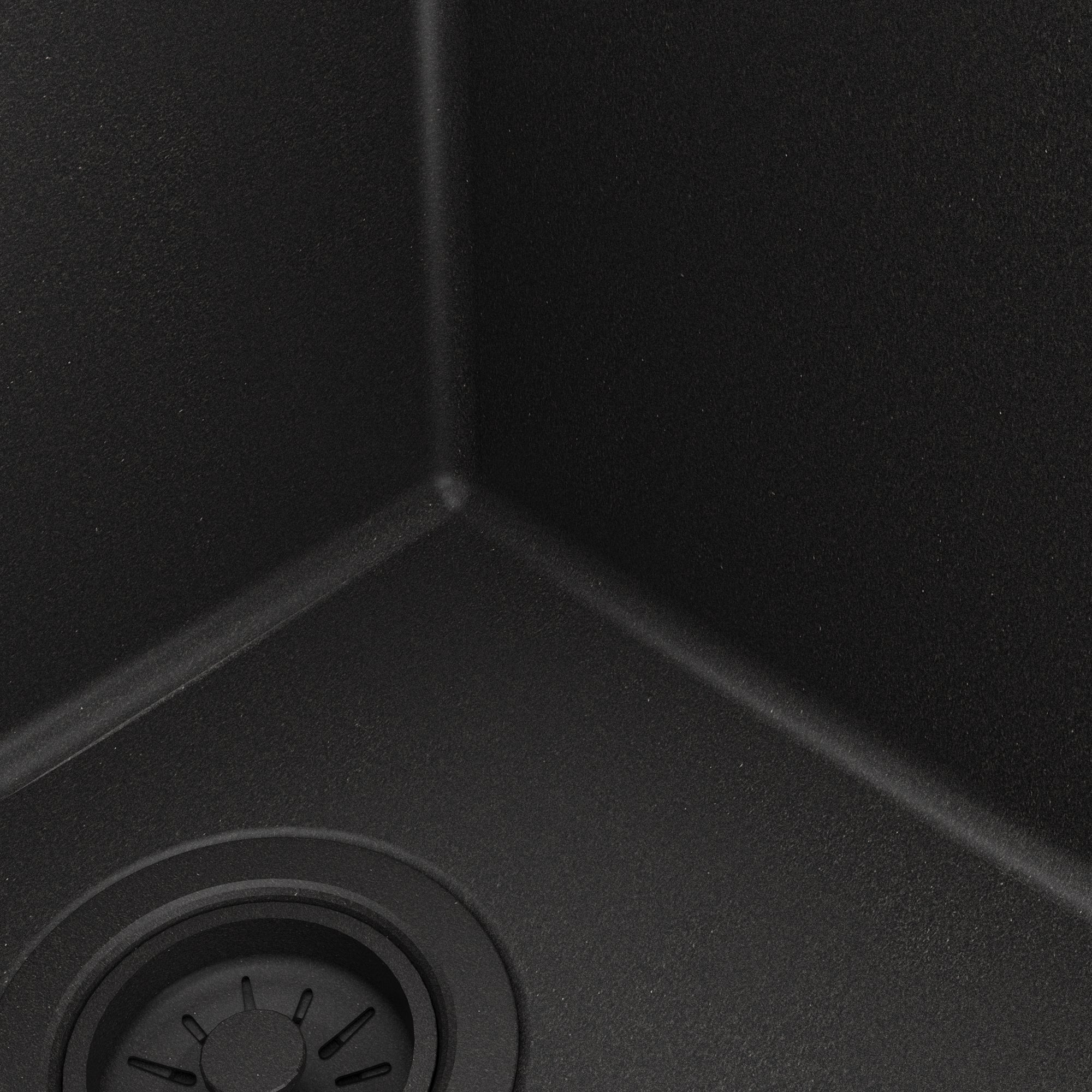 Alternative View of Karran 33" Drop In/Topmount Quartz Composite Kitchen Sink, 50/50 Double Bowl, Black, QT-810-BL