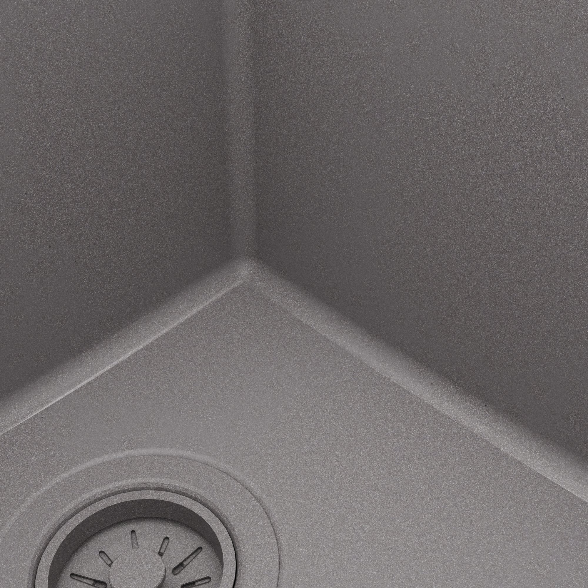 Alternative View of Karran 33" Drop In/Topmount Quartz Composite Kitchen Sink, 50/50 Double Bowl, Grey, QT-810-GR