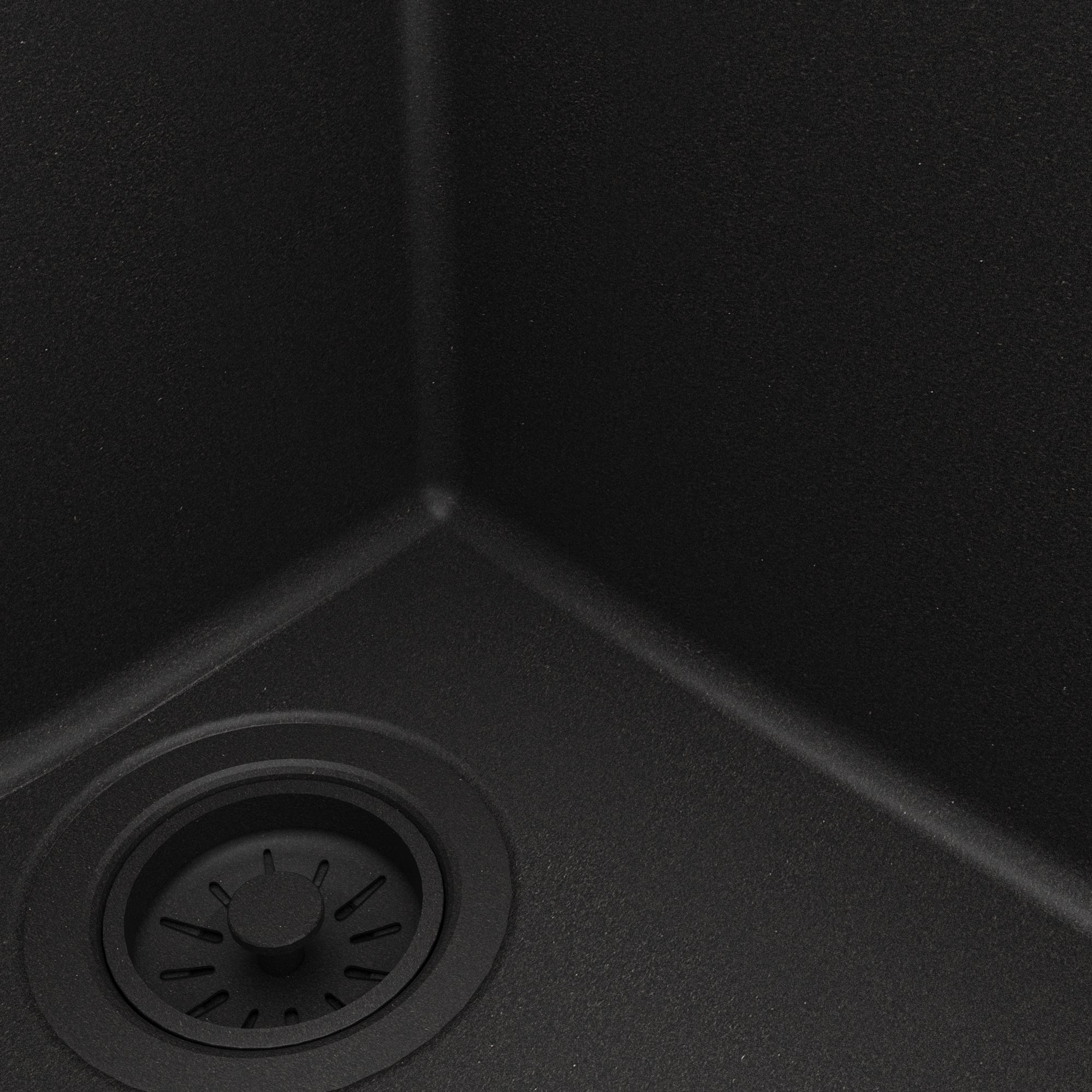 Alternative View of Karran 33" Drop In/Topmount Quartz Composite Kitchen Sink, 60/40 Double Bowl, Black, QT-811-BL