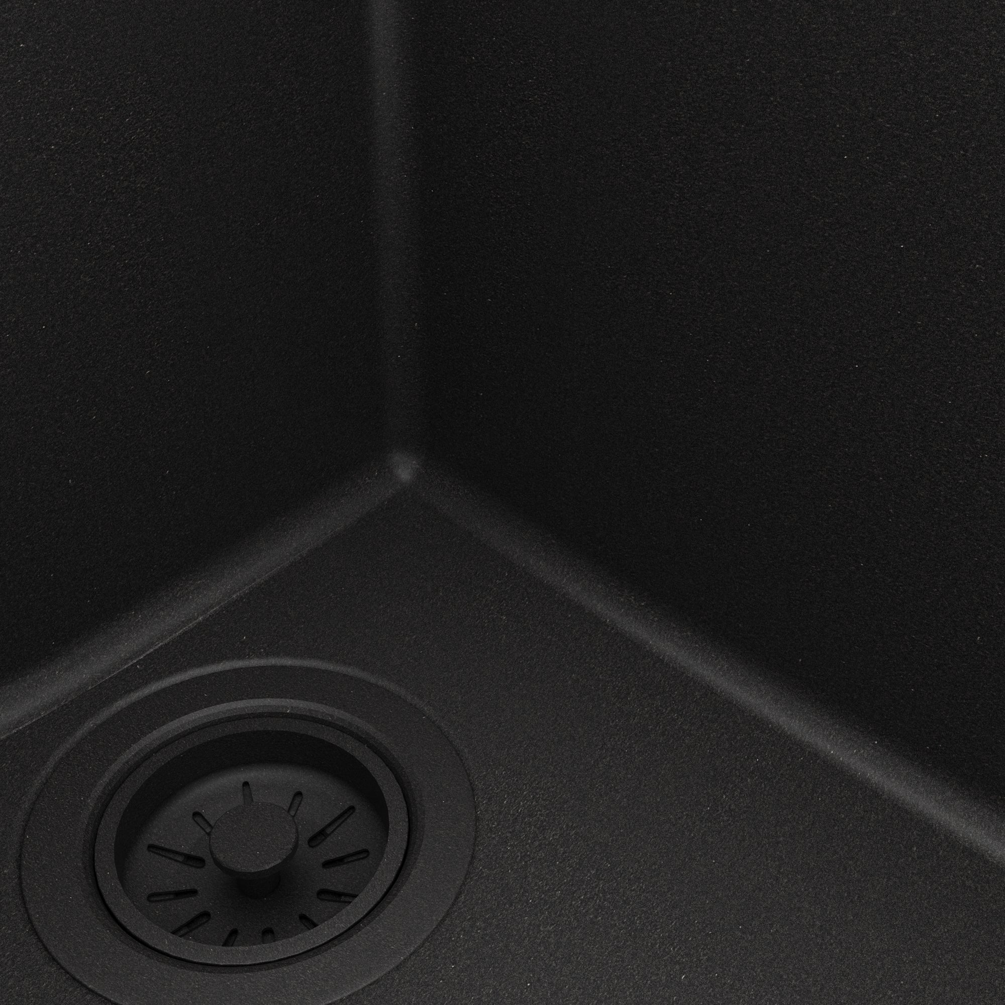 Alternative View of Karran 32" Undermount Quartz Composite Kitchen Sink, 60/40 Double Bowl, Black, QU-811-BL