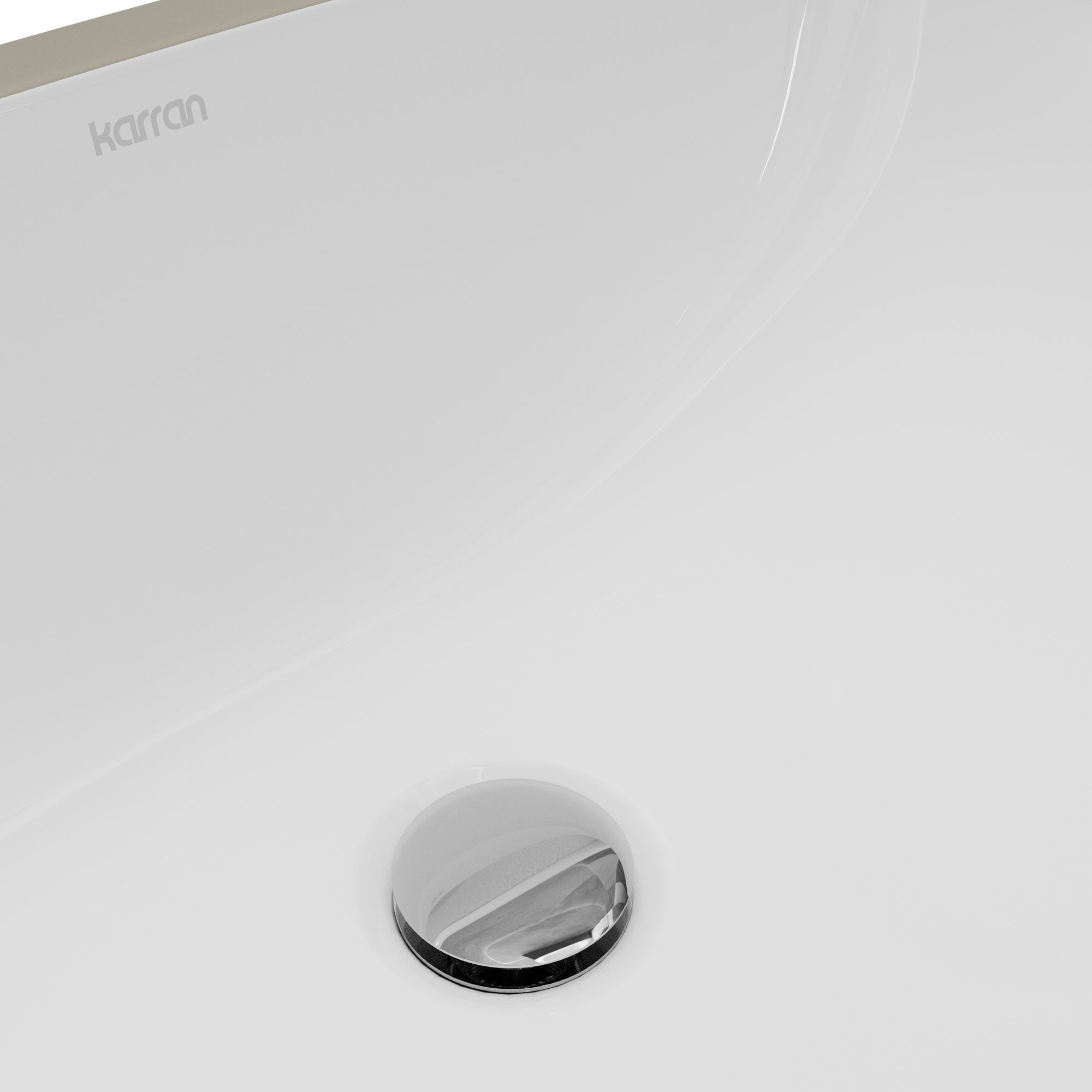 Karran Valera 14.375" x 20.25" Oval Undermount Vitreous China ADA Bathroom Sink, White, VC-100-WH