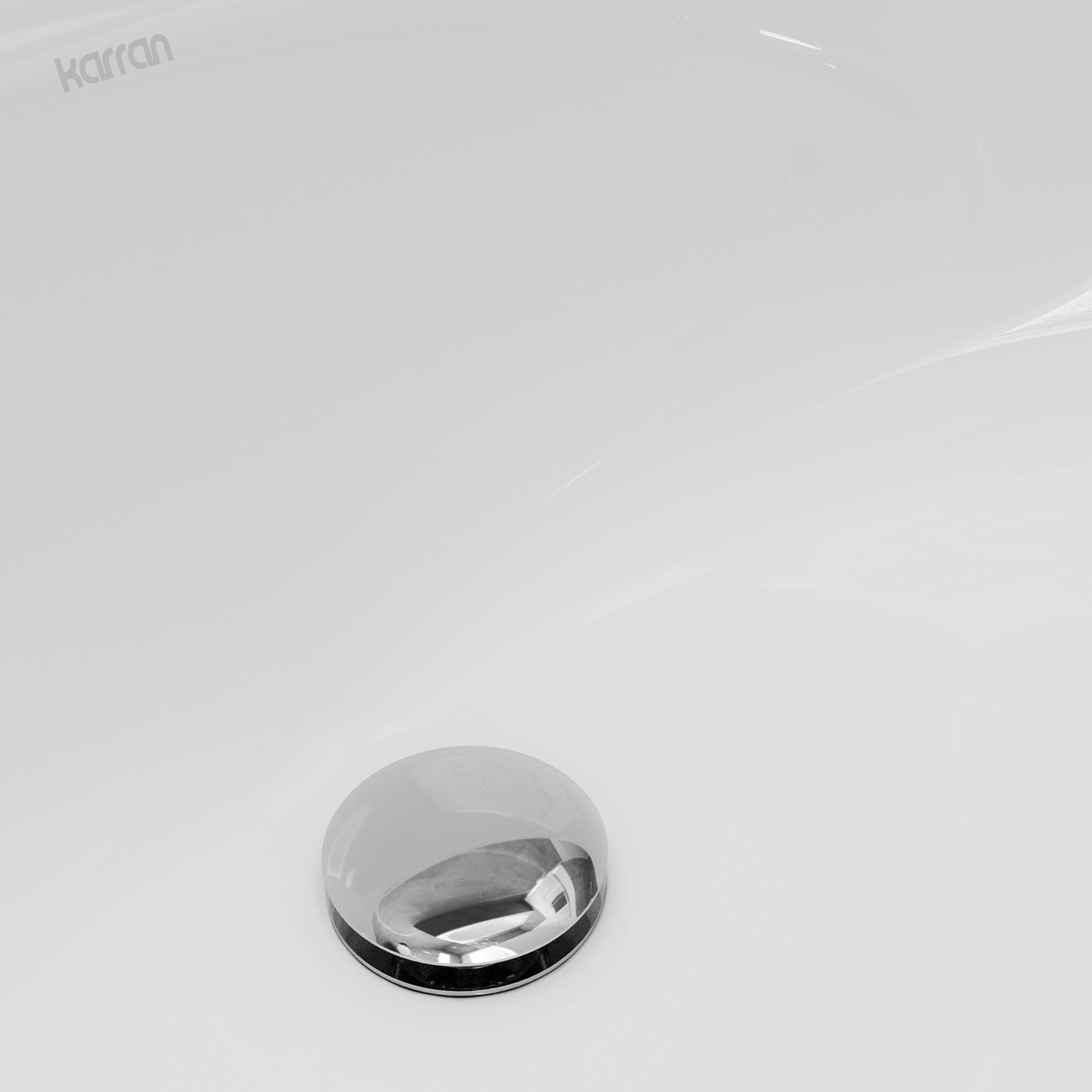 Karran Valera 15" x 18.125" Oval Undermount Vitreous China Bathroom Sink, White, VC-103-WH