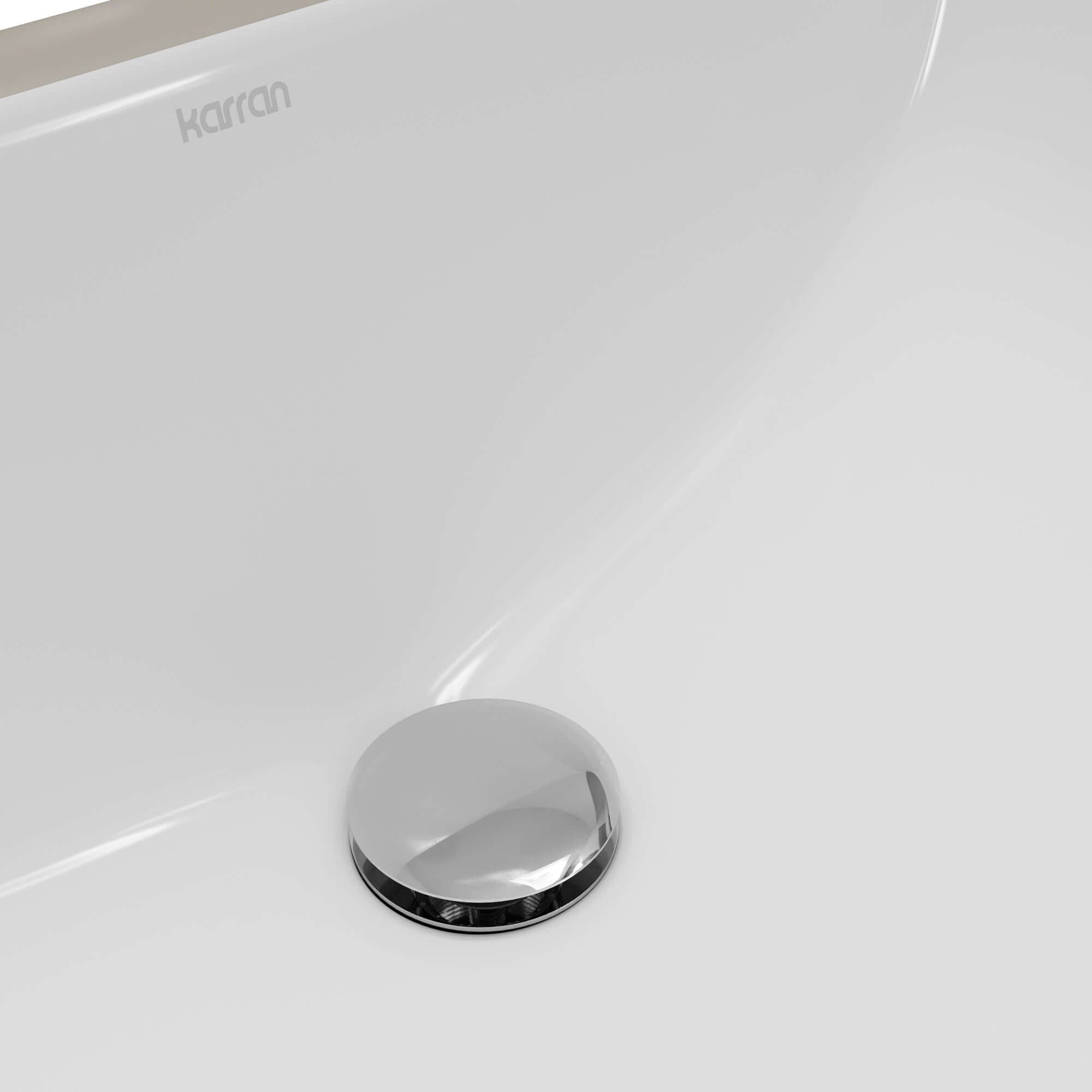 Karran 21 rectangular bathroom sink white product image