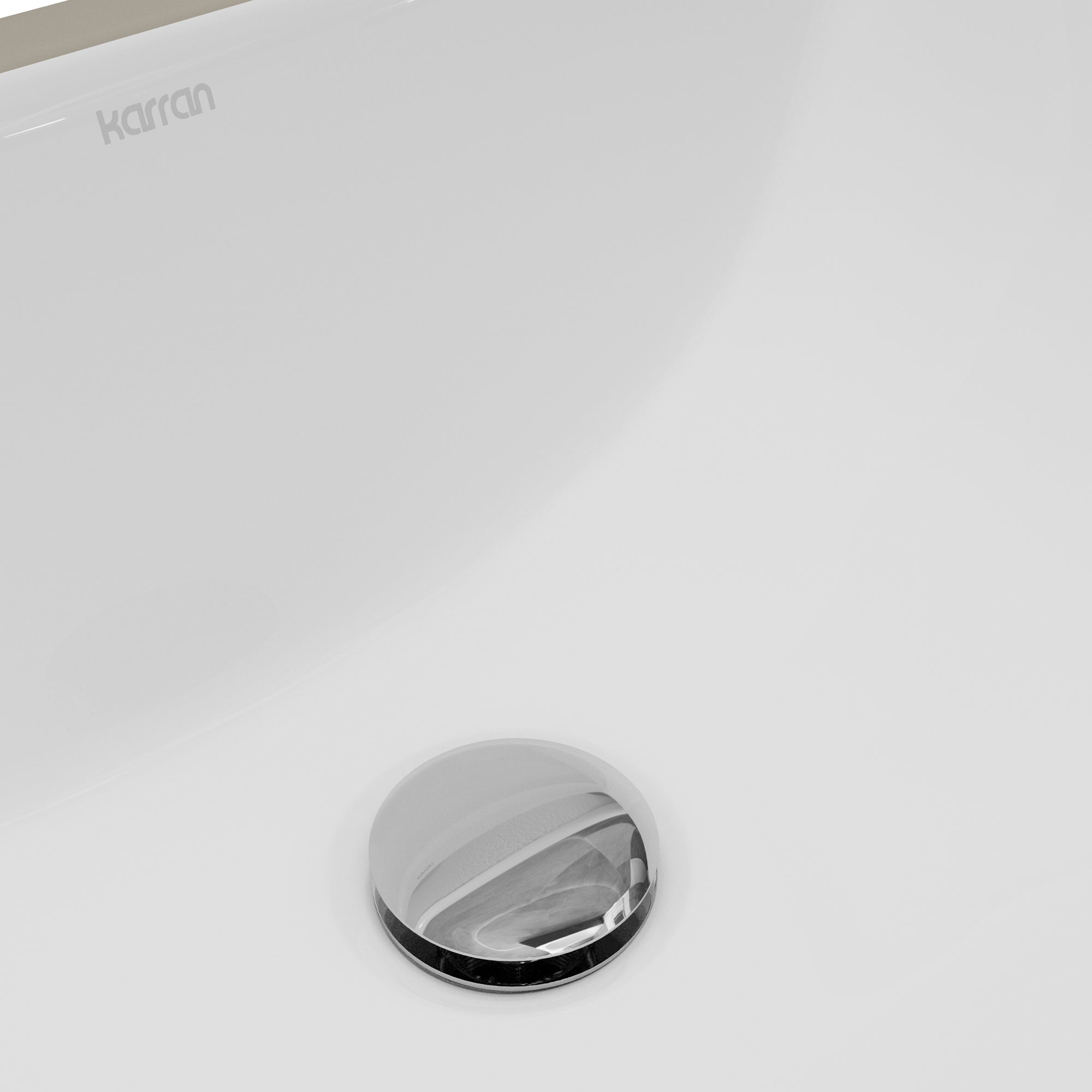 Karran Valera 15.375" x 20.5" Rectangular Undermount Vitreous China Bathroom Sink, White, VC-107-WH