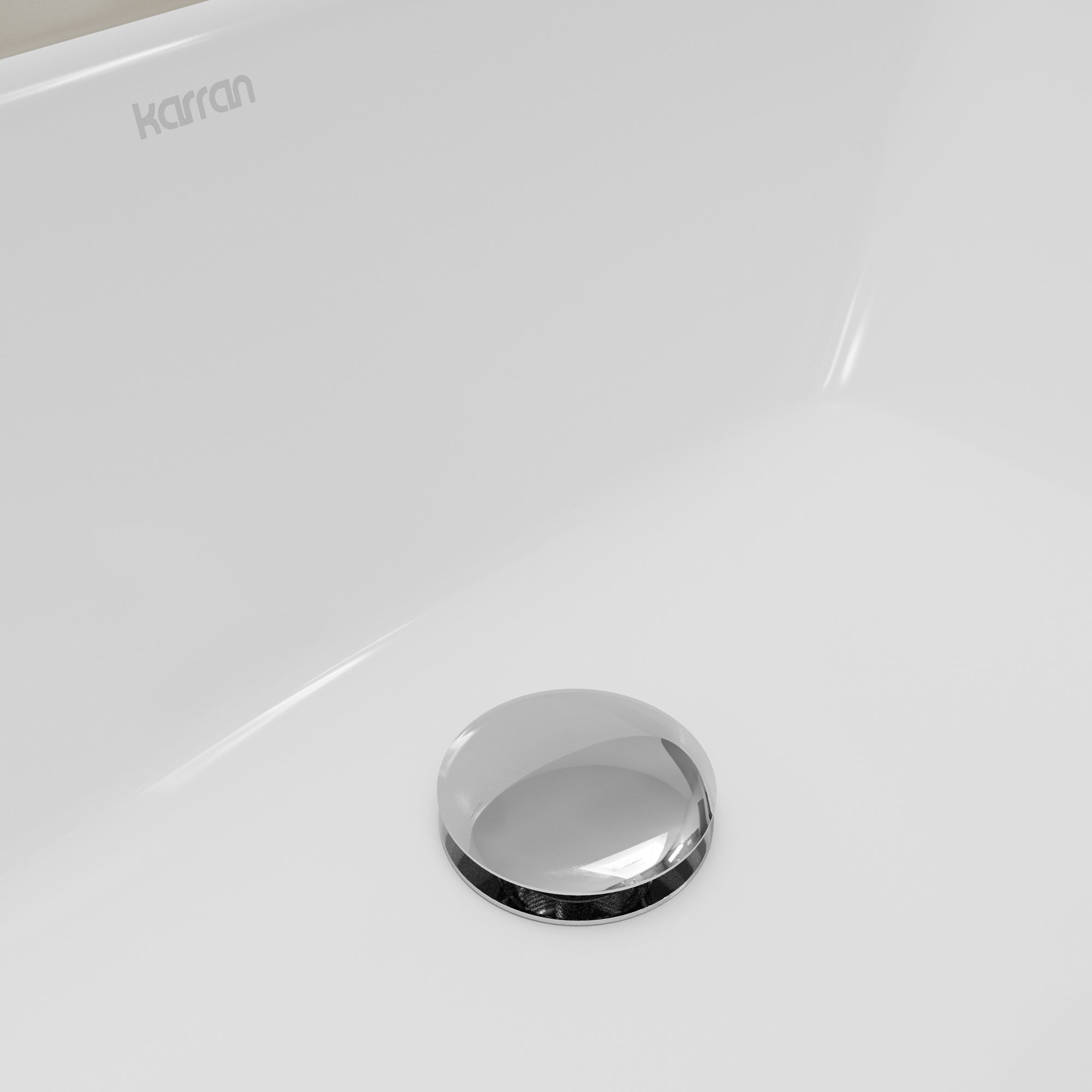 Karran 21 rectangular bathroom sink white product image