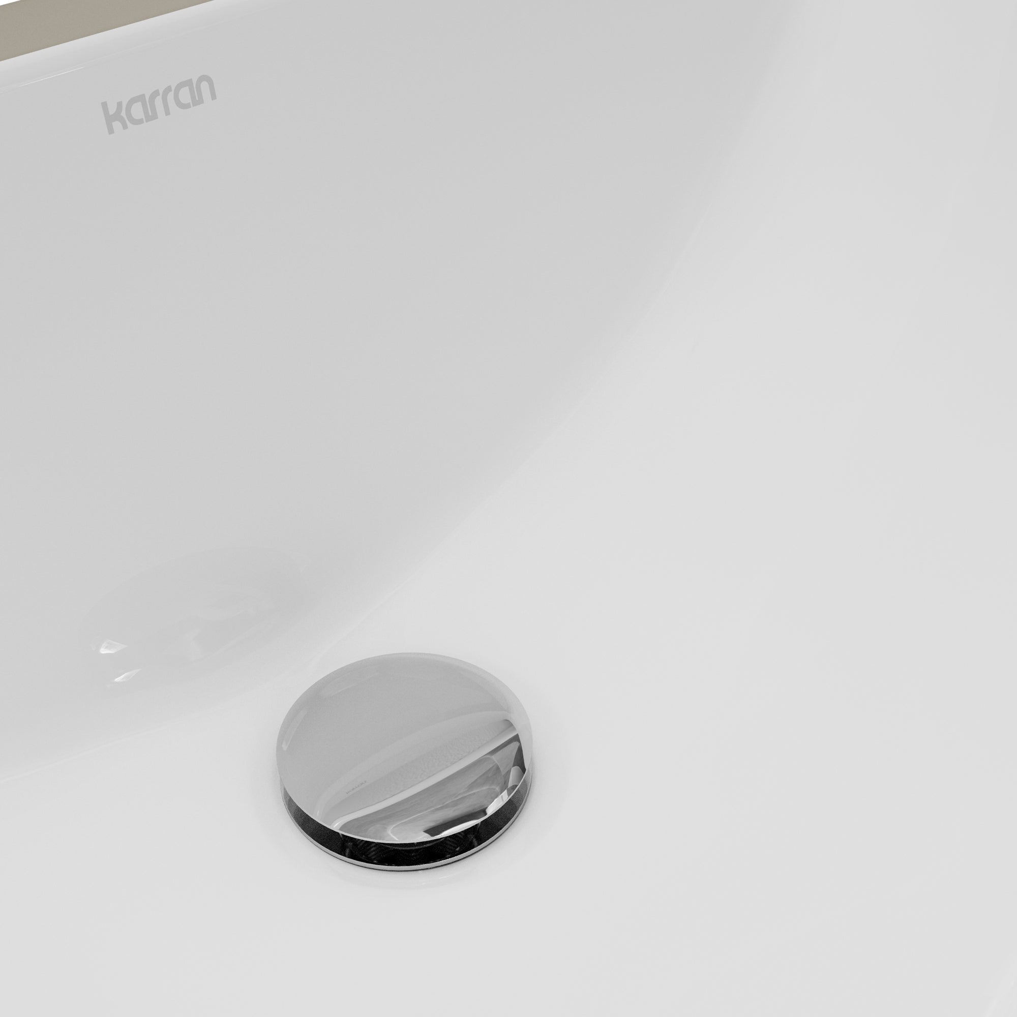 Karran Valera 14.5" x 20.5" Rectangular Undermount Vitreous China Bathroom Sink, White, VC-111-WH