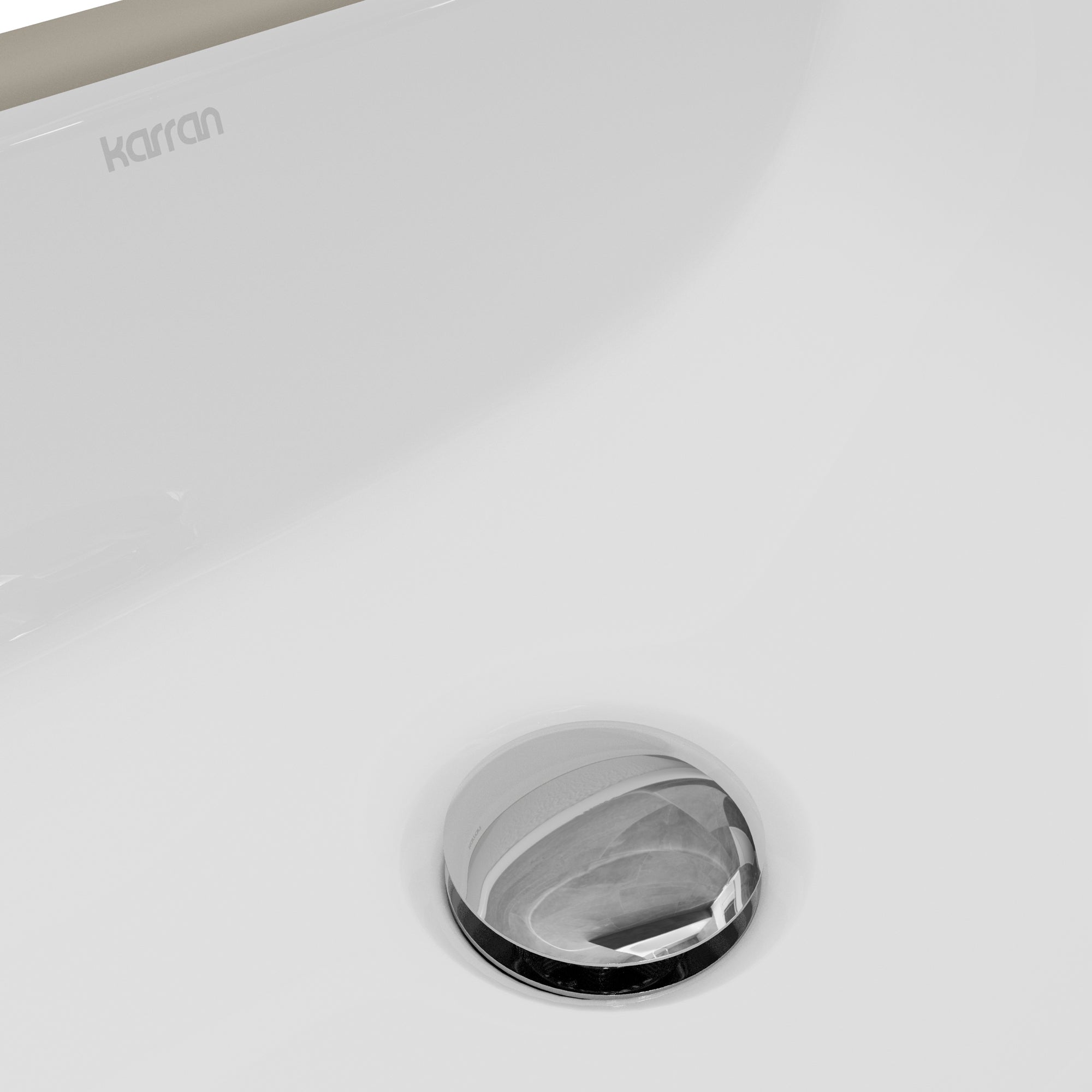 Karran Valera 13.125" x 18.125" Rectangular Undermount Vitreous China ADA Bathroom Sink, White, VC-113-WH