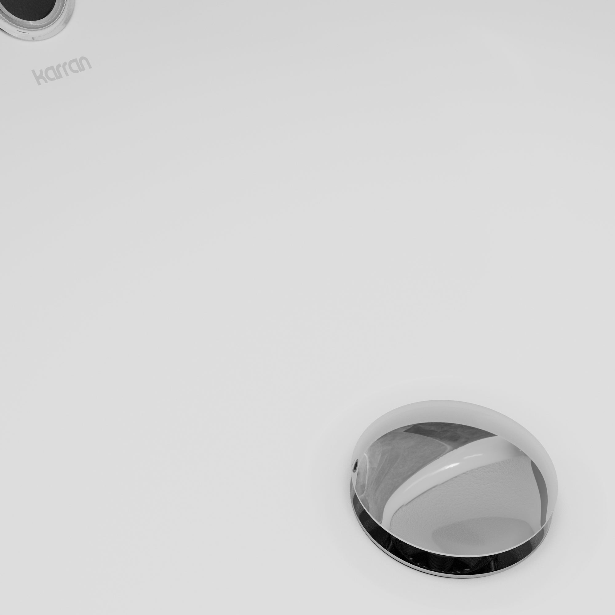 Alternative View of Karran Valera 16.625" x 16.625" x 5" Round Vessel Vitreous China ADA Bathroom Sink, White, VC-410-WH