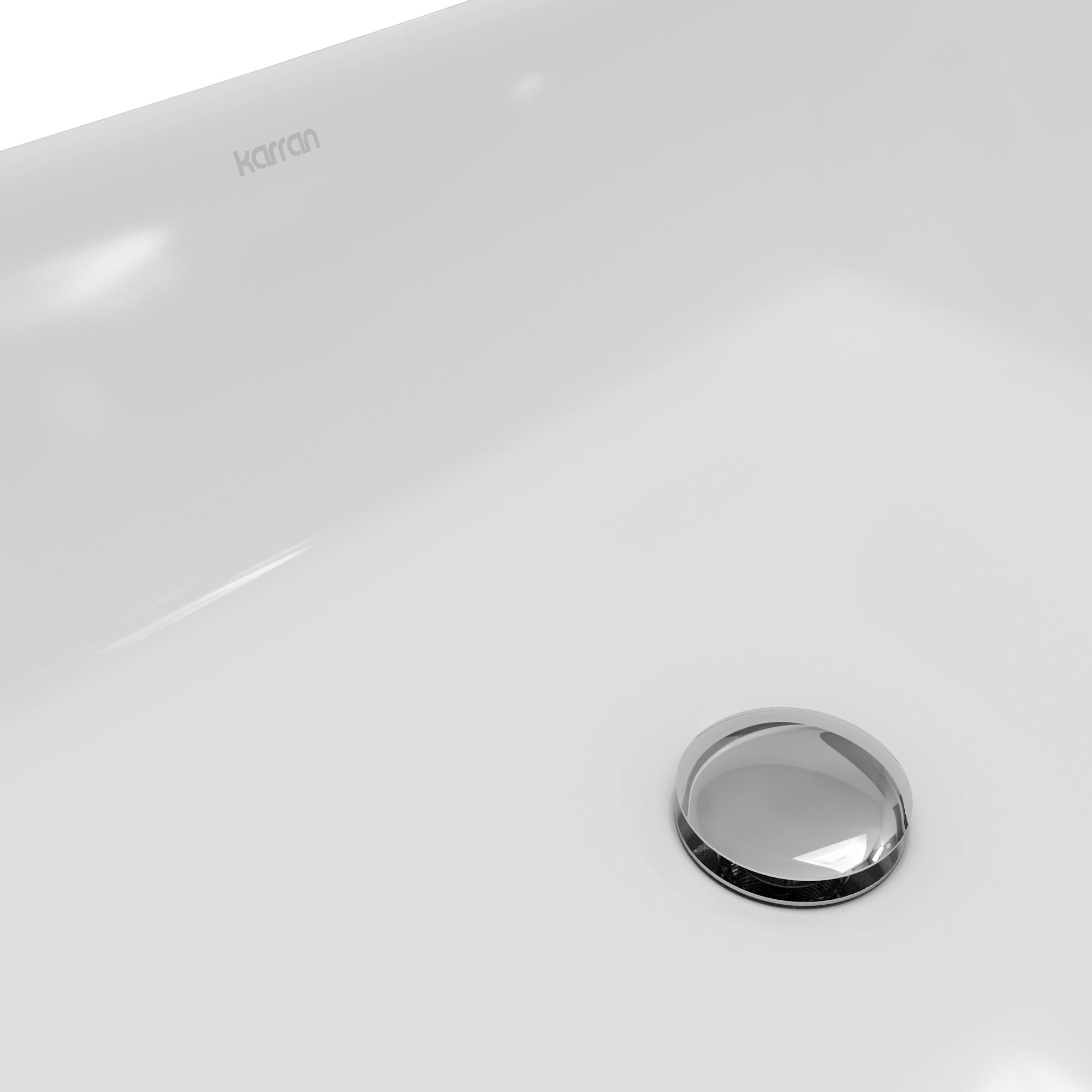 Alternative View of Karran Valera 18.75" x 14.5" x 4.25" Rectangular Vessel Vitreous China ADA Bathroom Sink, White, VC-501-WH