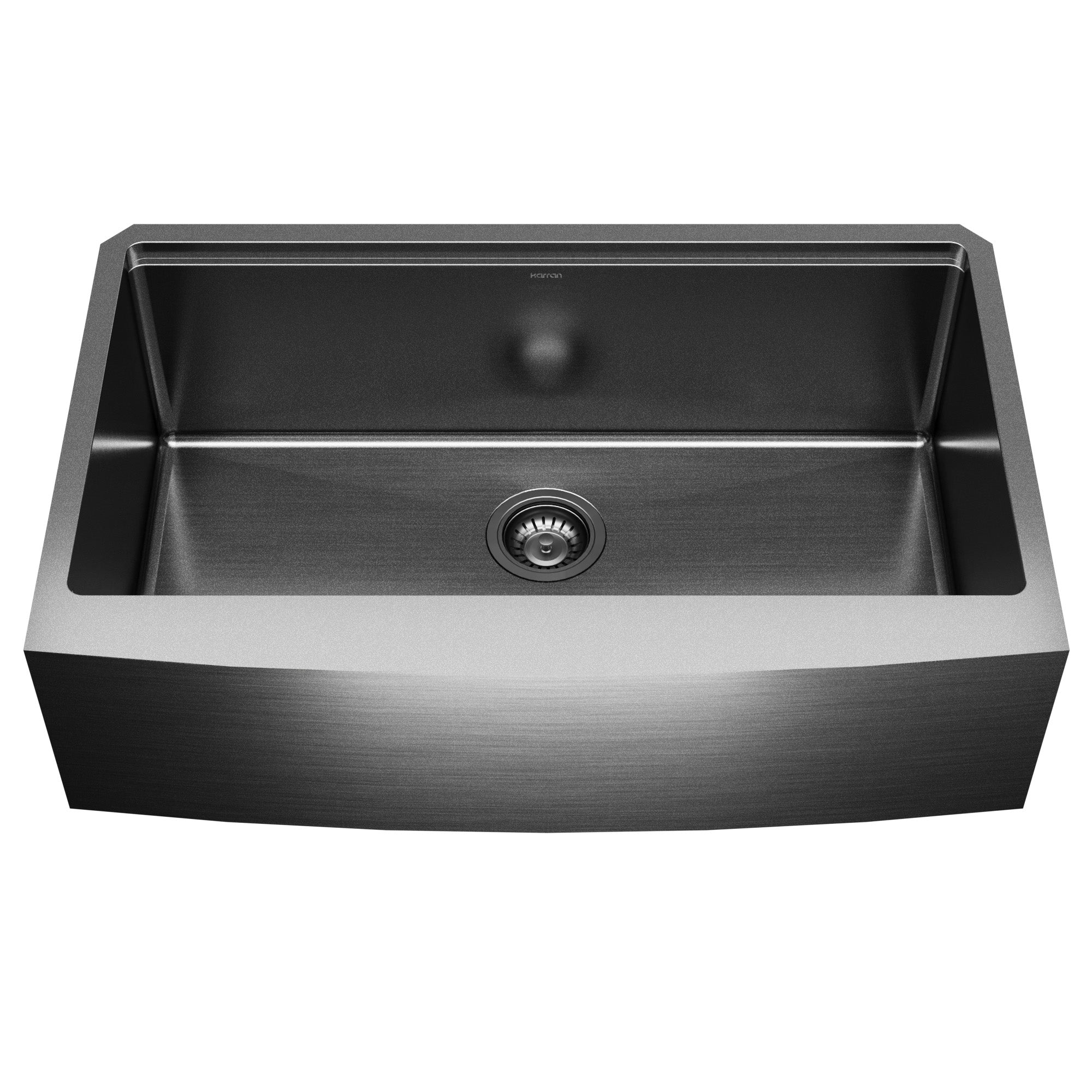 Karran elite workstation 33 stainless steel farmhouse sink gunmetal black product image