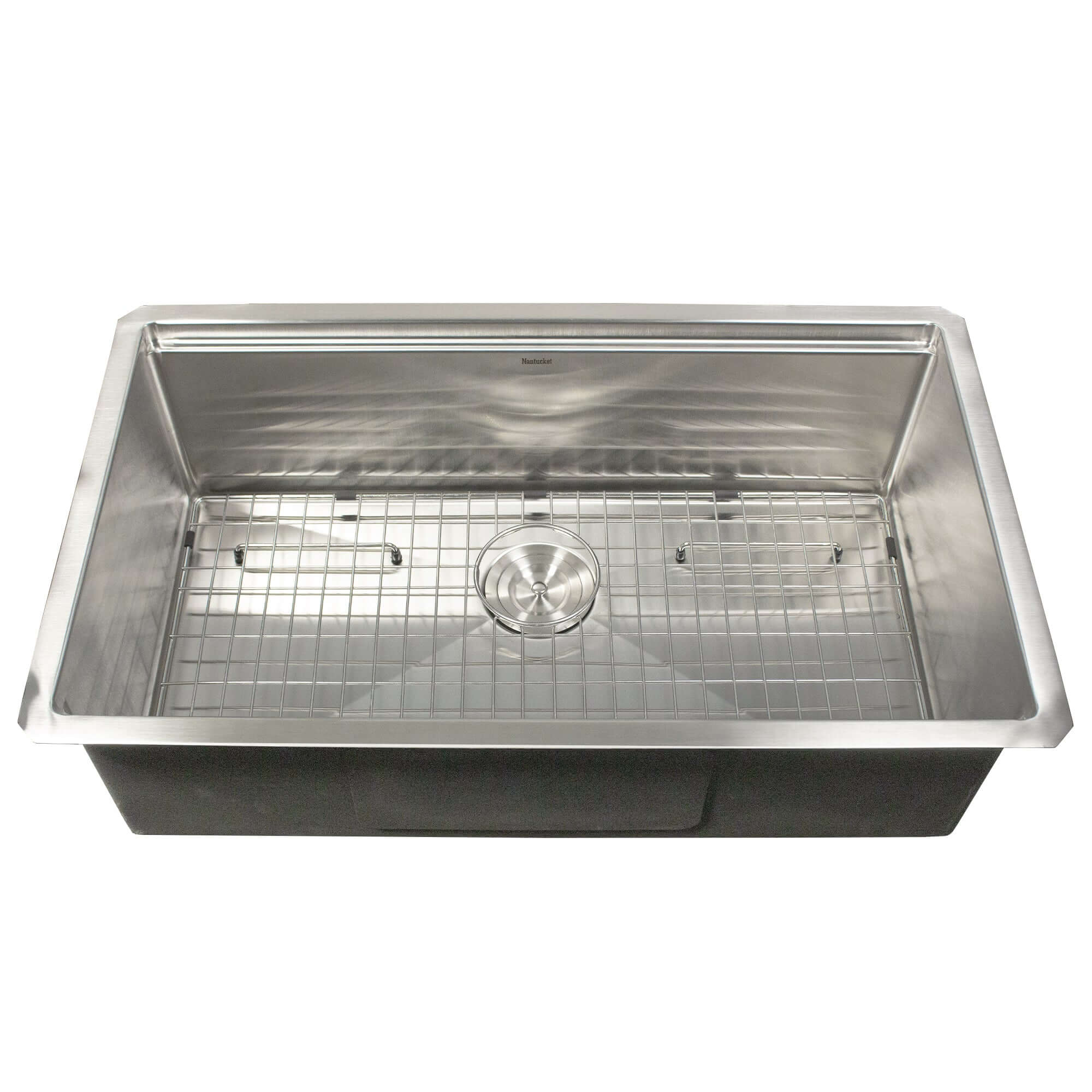 Nantucket Sinks All Weather 32" Undermount 316 Marine Grade Stainless Steel Kitchen Sink with Accessories, 16 Gauge, AW-PS-3219-16