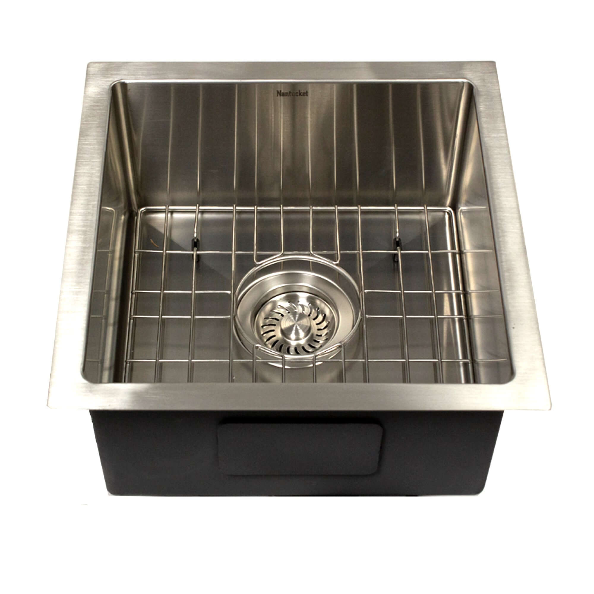 Nantucket Sinks All Weather 15" Undermount 316 Marine Grade Stainless Steel Kitchen Sink with Accessories, 16 Gauge, AW1515-16