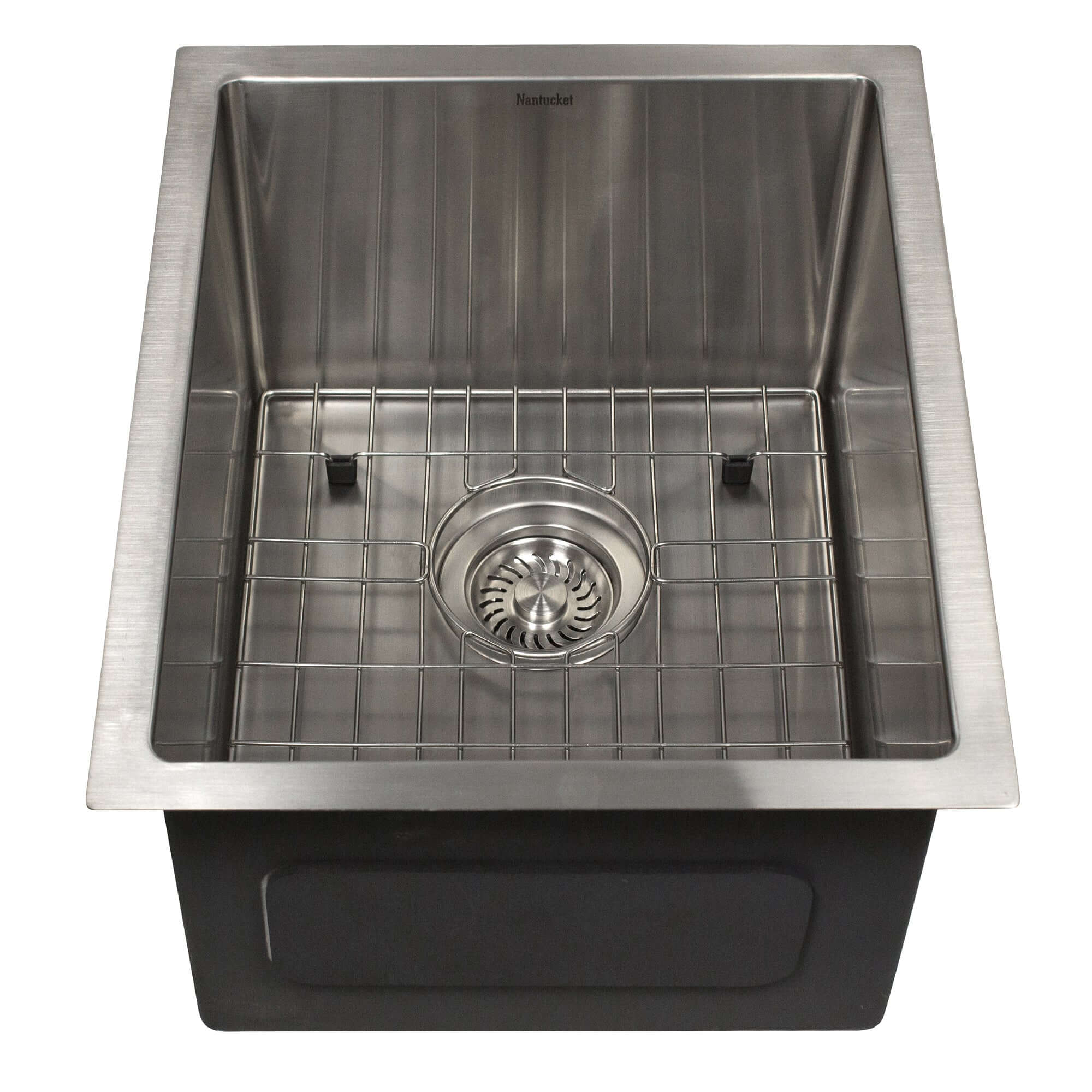 Nantucket Sinks All Weather 15" Undermount 316 Marine Grade Stainless Steel Kitchen Sink with Accessories, 16 Gauge, AW1518-16