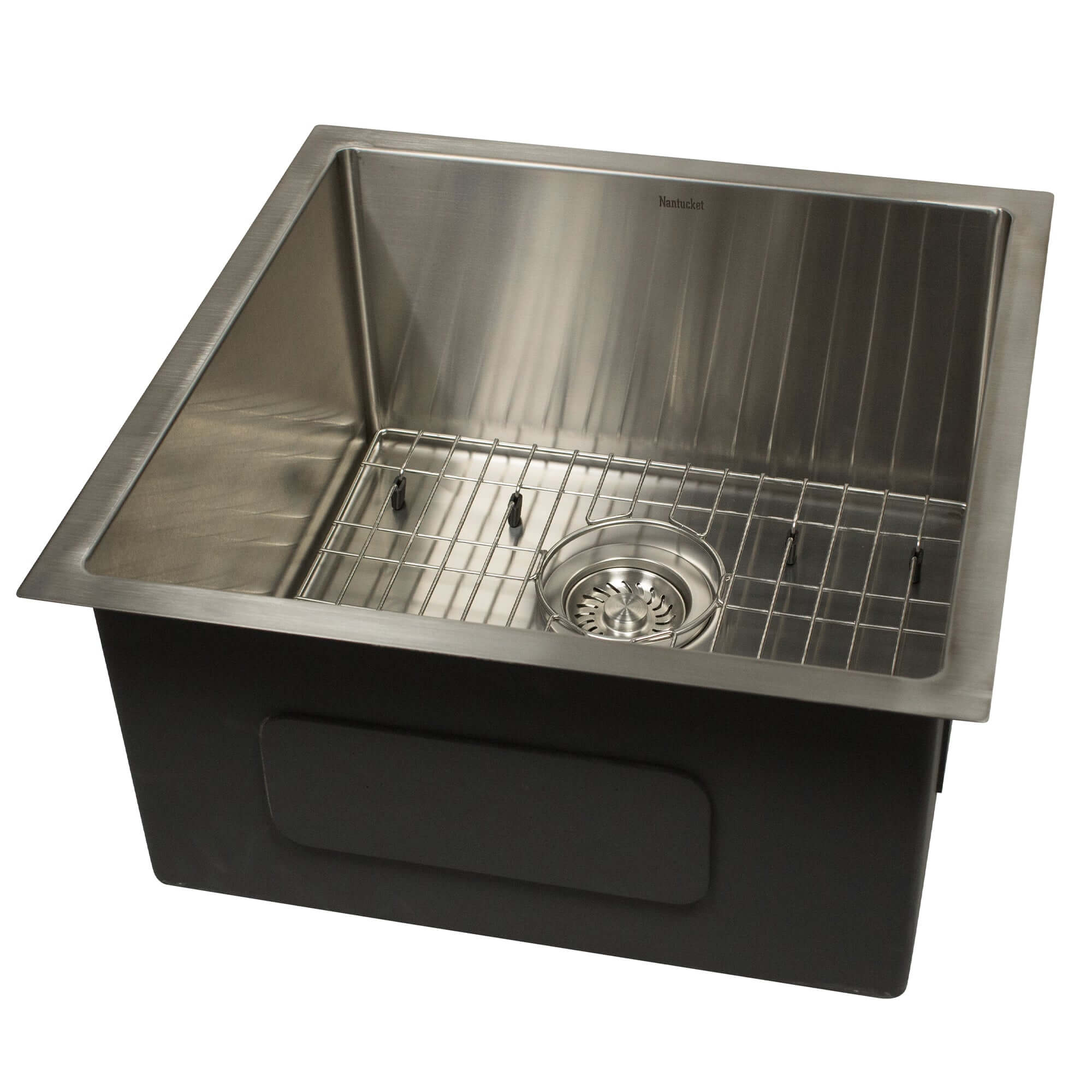 Nantucket Sinks All Weather 19" Square 316 Marine Grade Stainless Steel Workstation Bar/Kitchen Sink with Accessories, 16 Gauge, AW1919-16