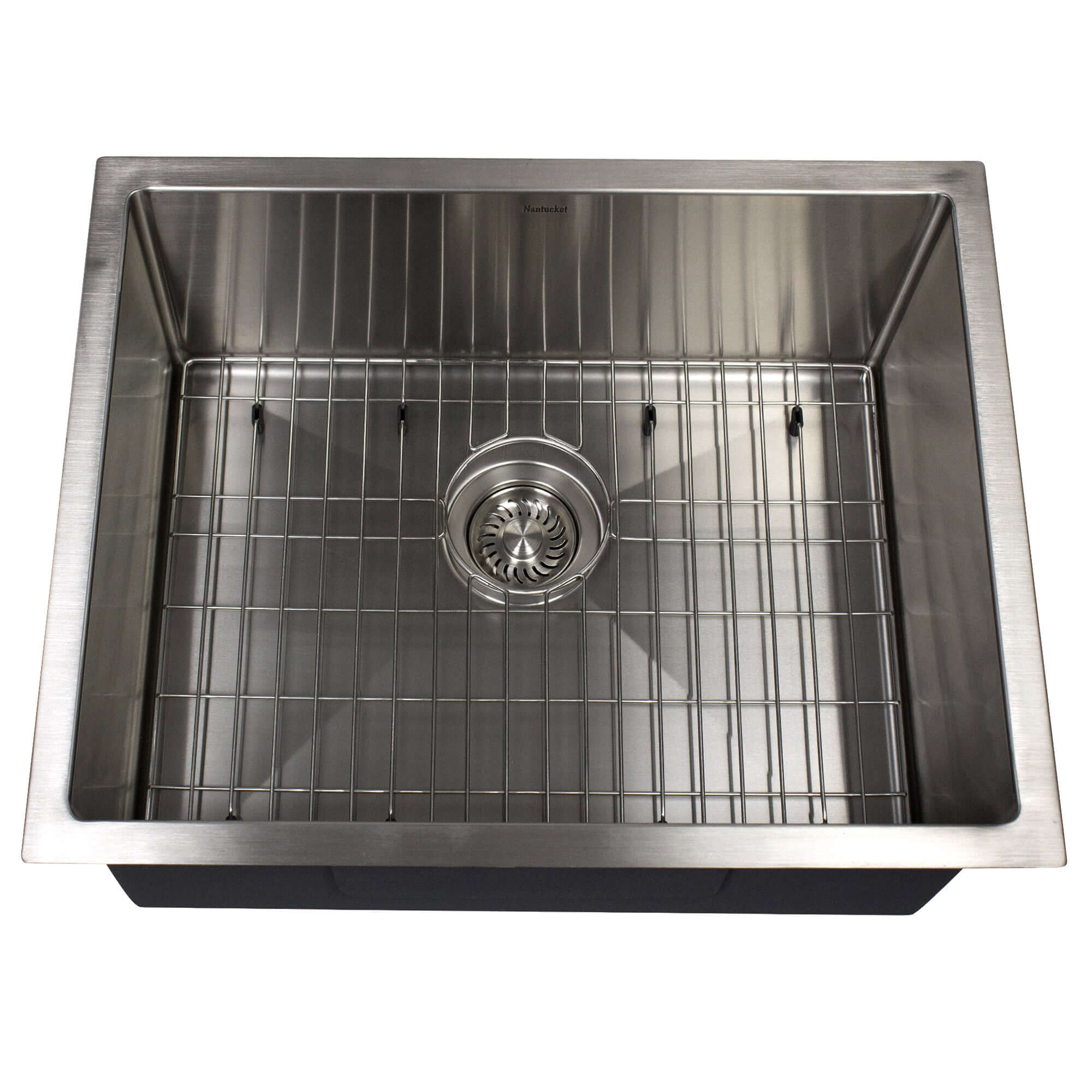 Nantucket Sinks All Weather 23" Undermount 316 Marine Grade Stainless Steel Kitchen Sink with Accessories, 16 Gauge, AW2318-16