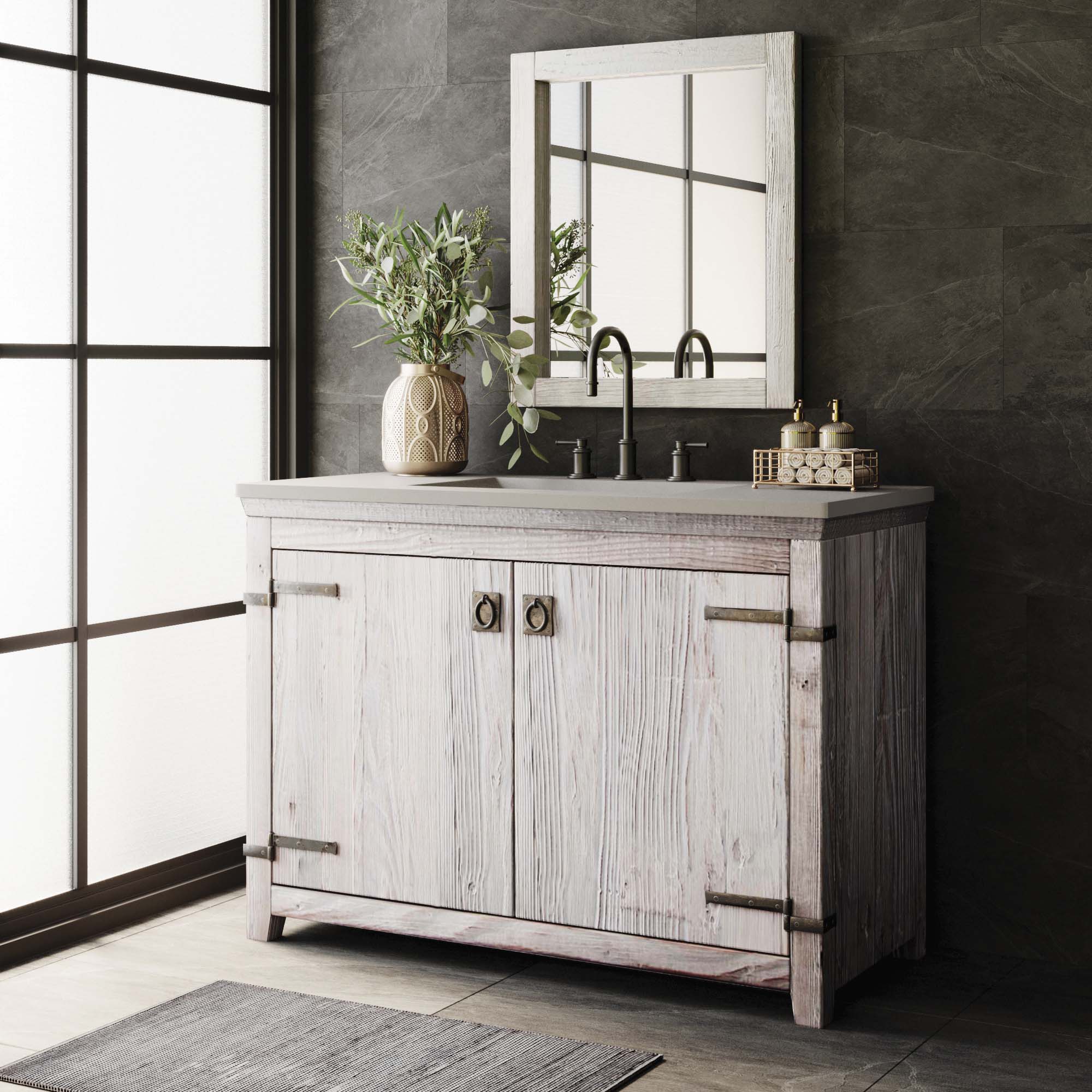 Alternate Image for Native Trails 48" Americana Freestanding Rustic Vanity Base in Driftwood, Reclaimed Wood, VNB489