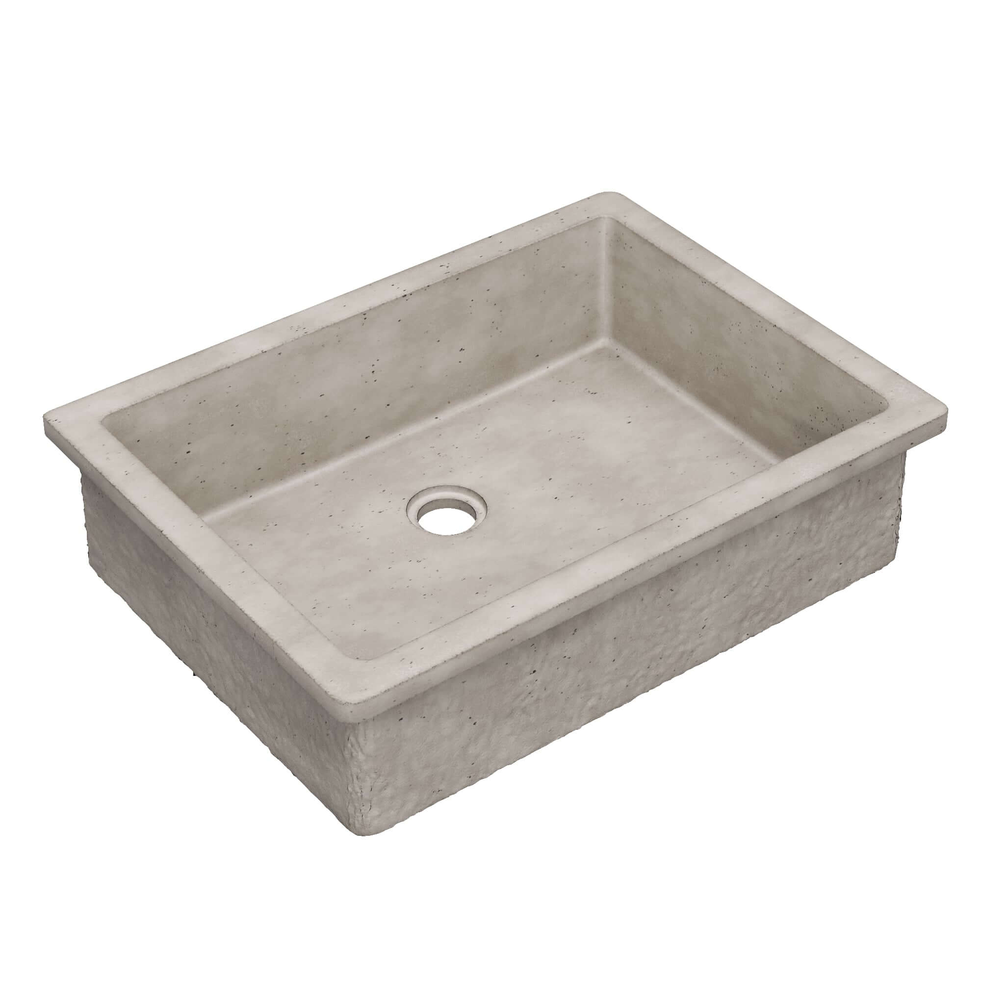 Native Trails Anacapa 21" x 15.5" Rectangle Undermount NativeStone Concrete ADA Bathroom Sink, Ash, NSL2116-A