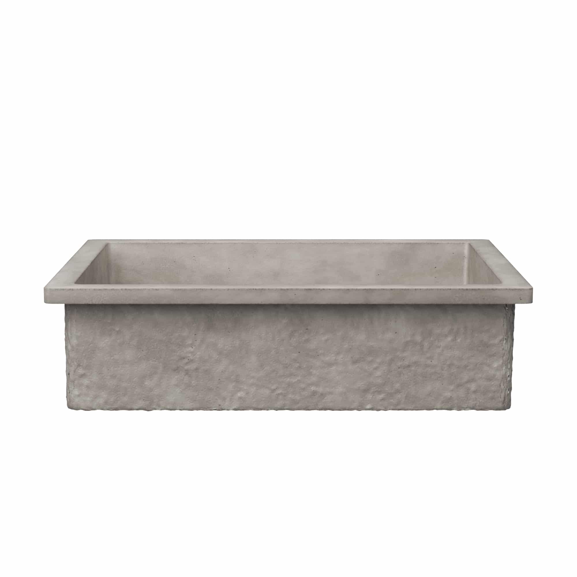Native Trails Anacapa 21" x 15.5" Rectangle Undermount NativeStone Concrete ADA Bathroom Sink, Ash, NSL2116-A Product Image
