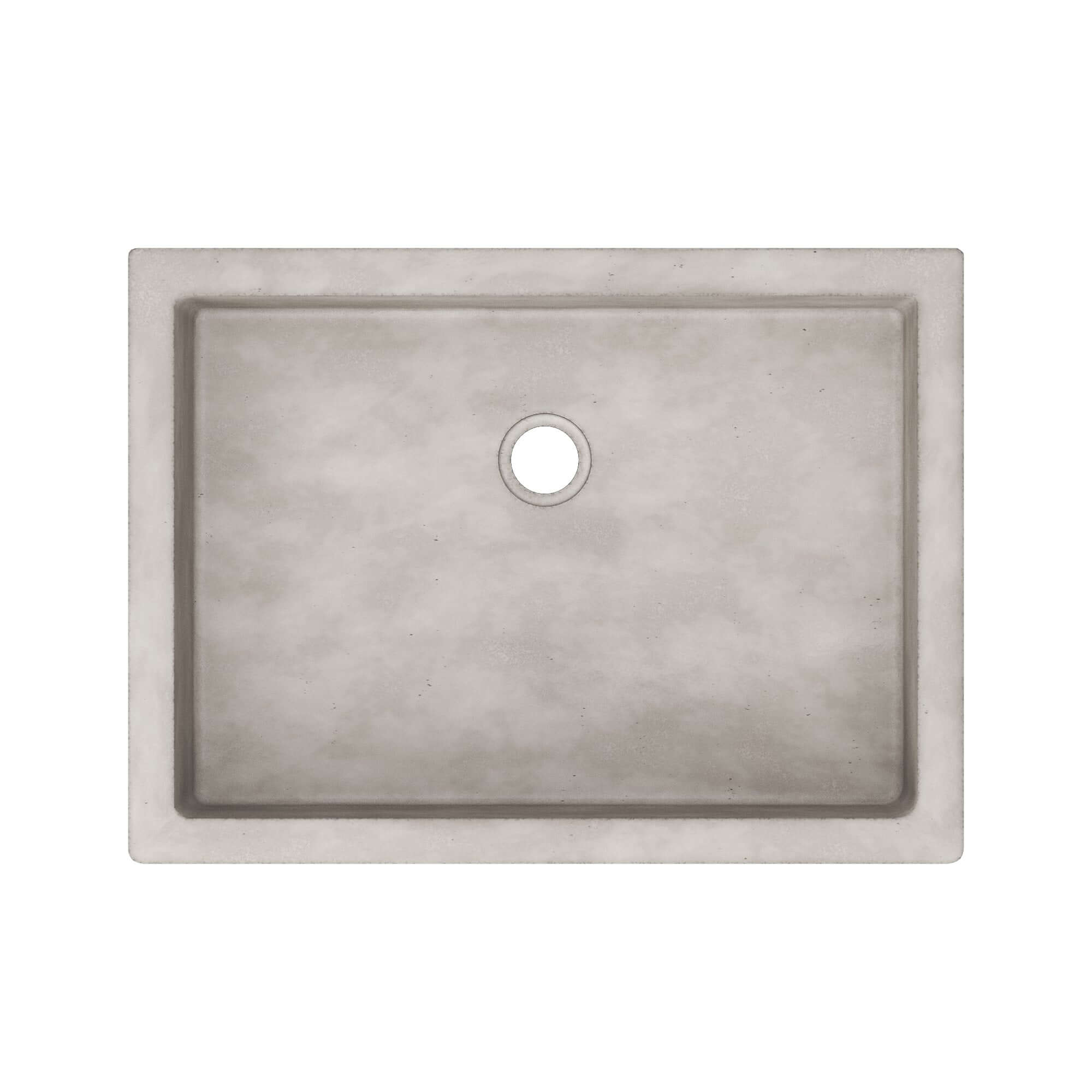 Native Trails Anacapa 21" x 15.5" Rectangle Undermount NativeStone Concrete ADA Bathroom Sink, Ash, NSL2116-A Product Image