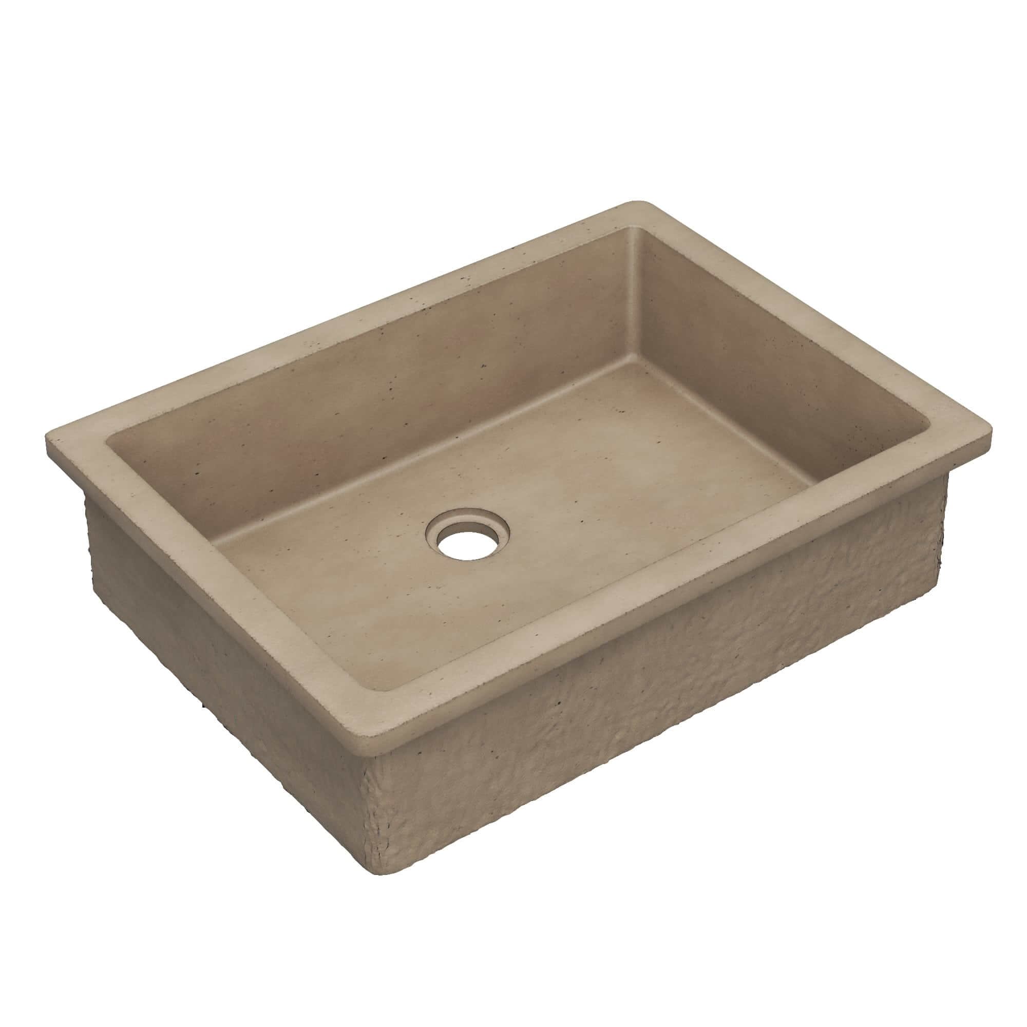 Native Trails Anacapa 21" x 15.5" Rectangle Undermount NativeStone Concrete ADA Bathroom Sink, Earth, NSL2116-E