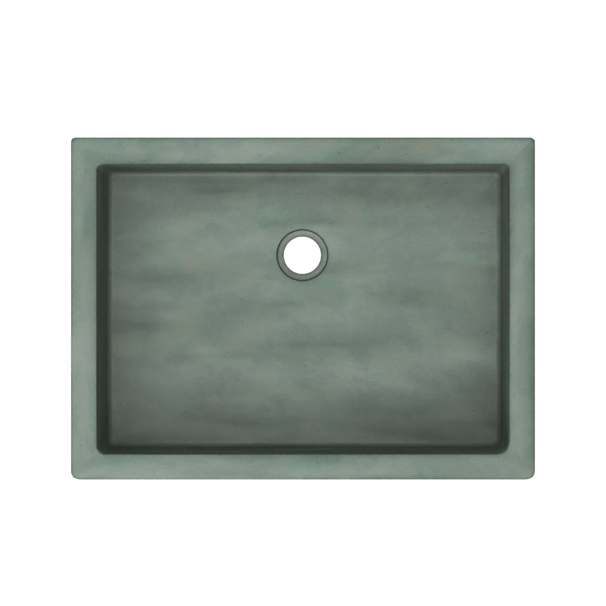 Native Trails Anacapa 21" x 15.5" Rectangle Undermount NativeStone Concrete ADA Bathroom Sink, Forest, NSL2116-F Product Image