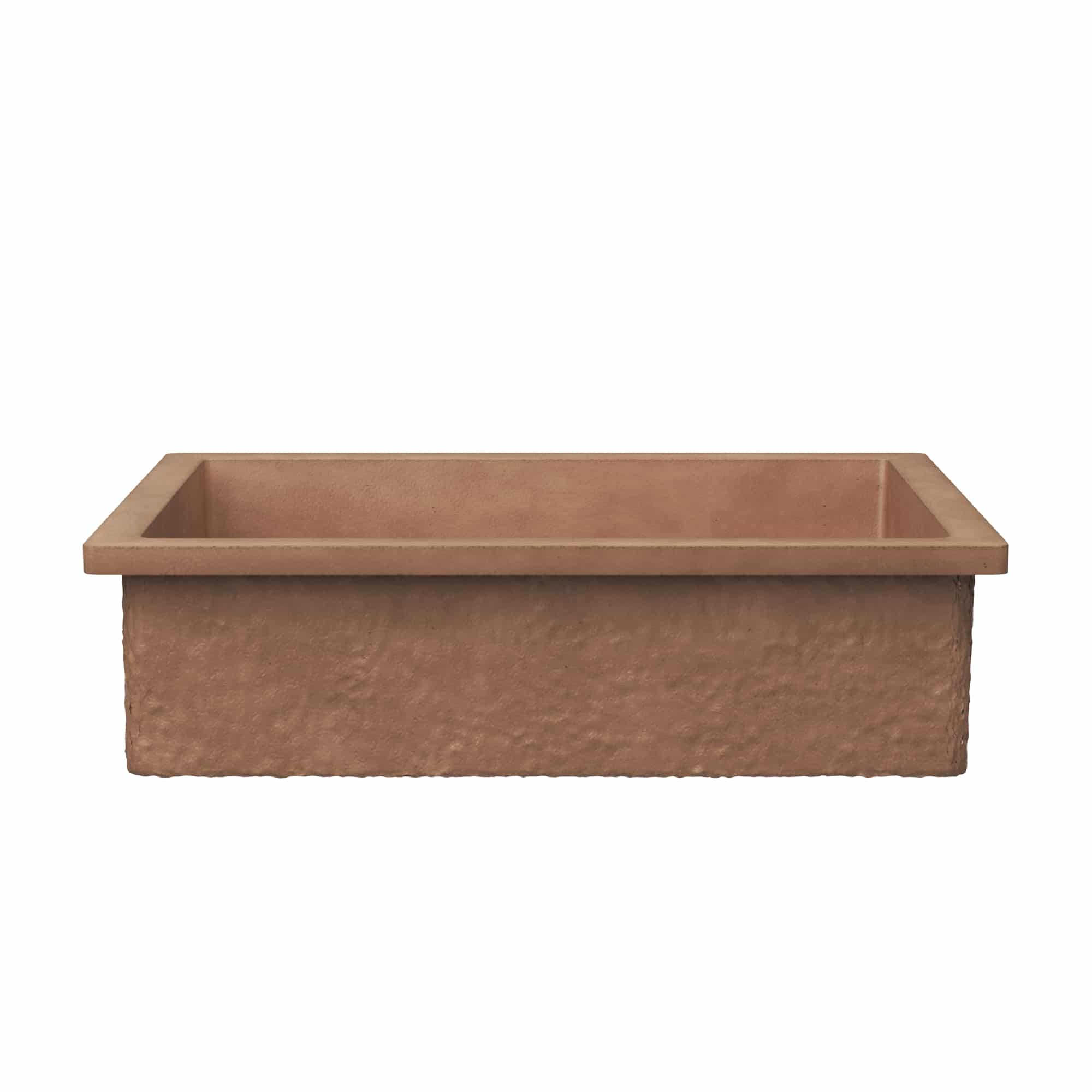 Native Trails Anacapa 21" x 15.5" Rectangle Undermount NativeStone Concrete ADA Bathroom Sink, Terracotta, NSL2116-T Product Image