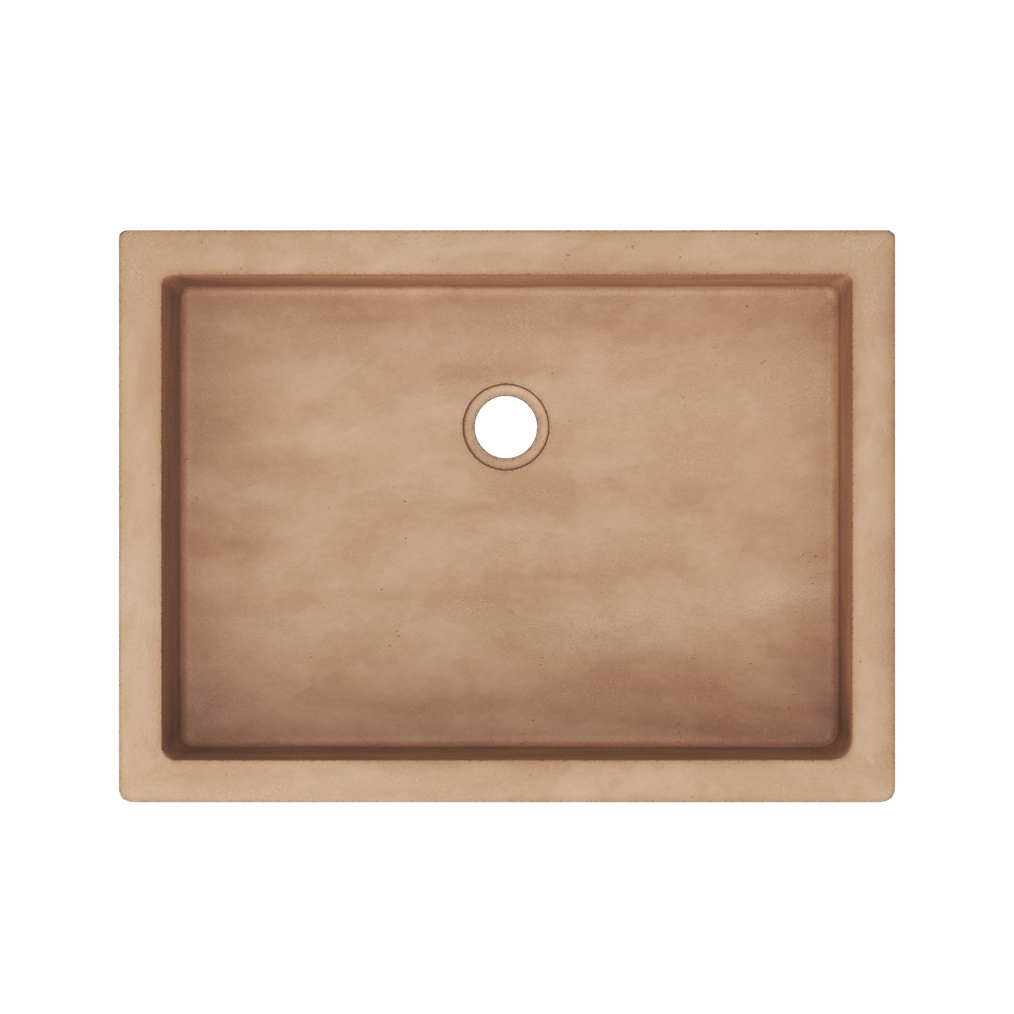 Native Trails Anacapa 21" x 15.5" Rectangle Undermount NativeStone Concrete ADA Bathroom Sink, Terracotta, NSL2116-T Product Image