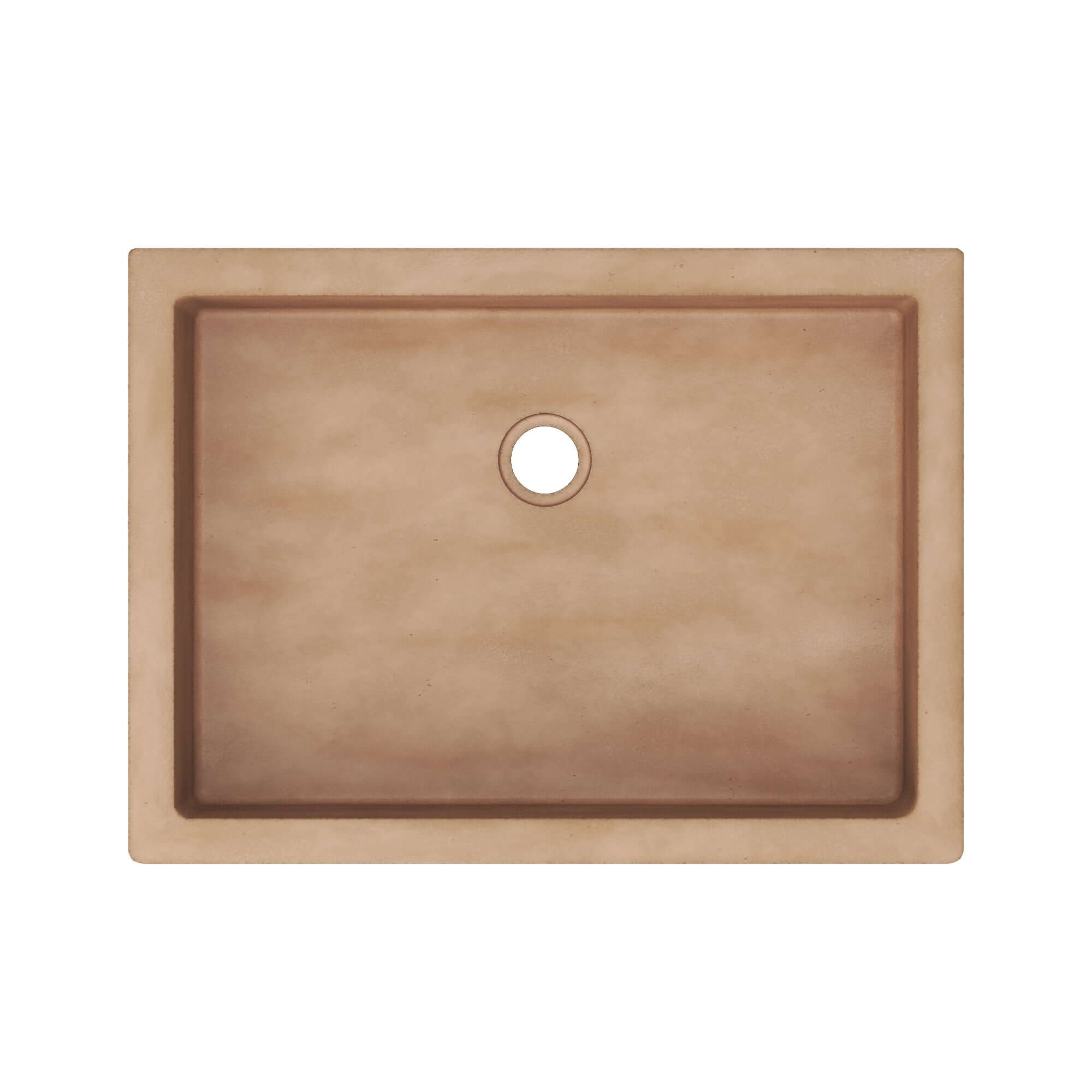 Native Trails Anacapa 21" x 15.5" Rectangle Undermount NativeStone Concrete ADA Bathroom Sink, Terracotta, NSL2116-T Product Image