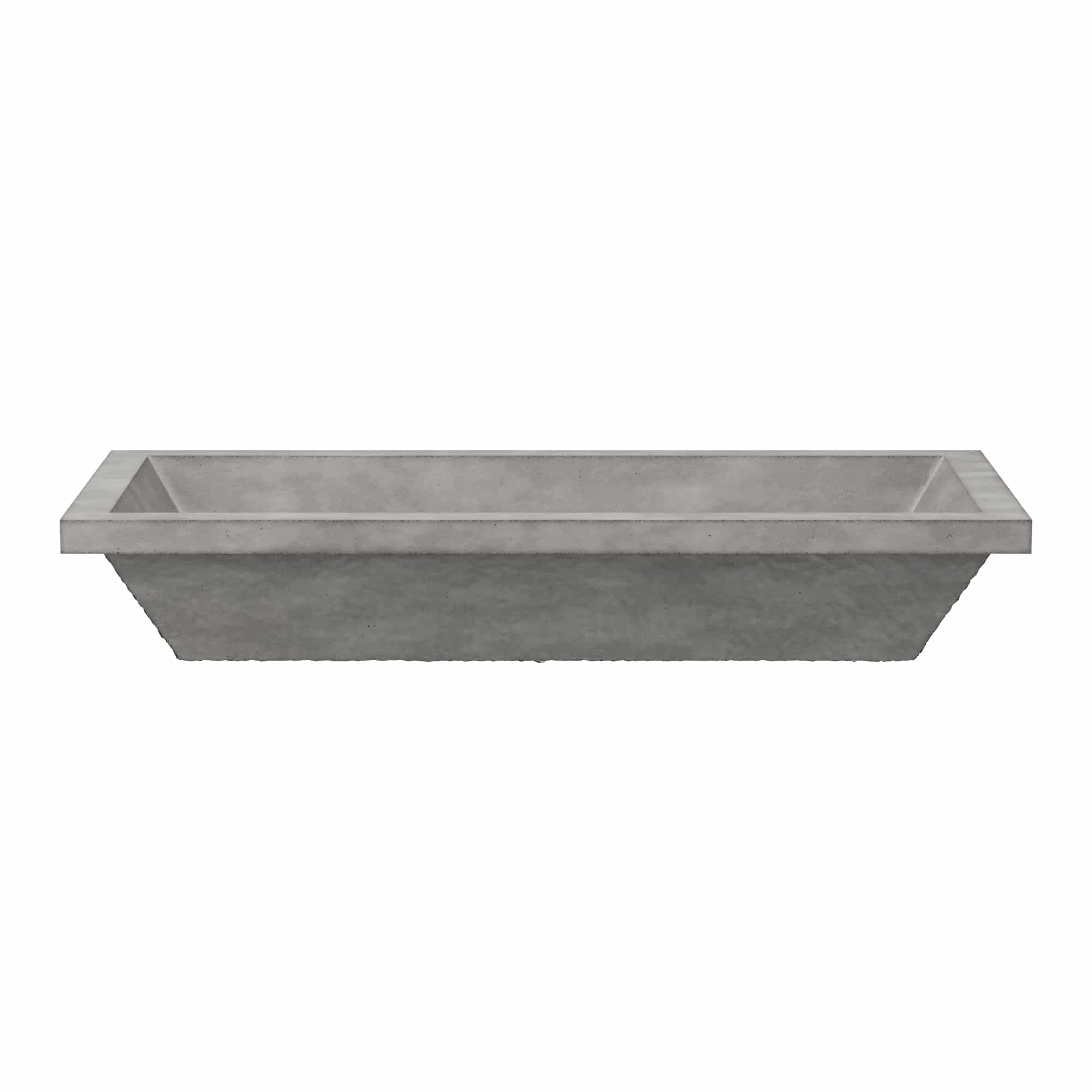 Native Trails Arcata 31" x 15" Rectangle Undermount NativeStone Concrete Bathroom Sink, Ash, NSL3115-A Product Image