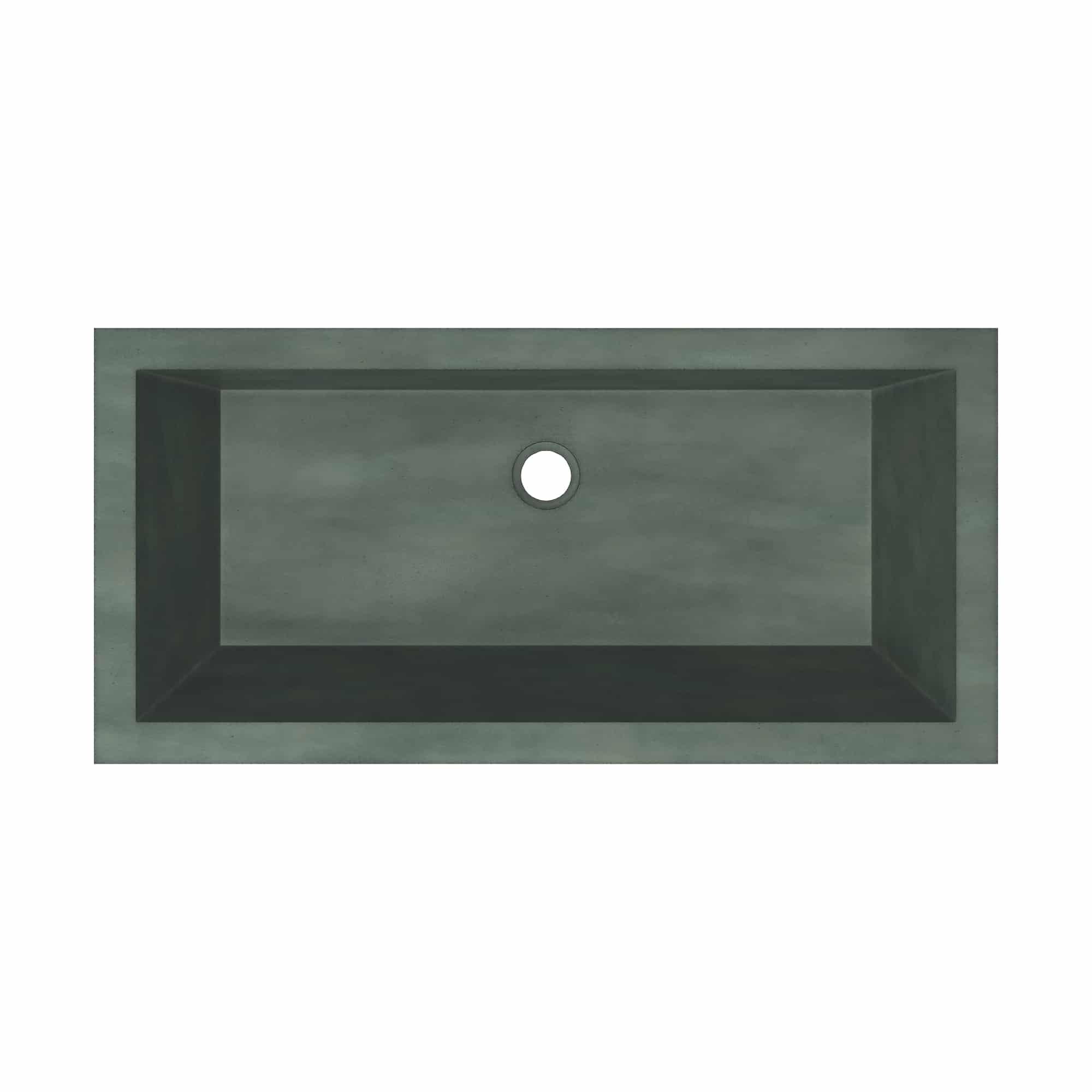 Native Trails Arcata 31" x 15" Rectangle Undermount NativeStone Concrete Bathroom Sink, Forest, NSL3115-F Product Image