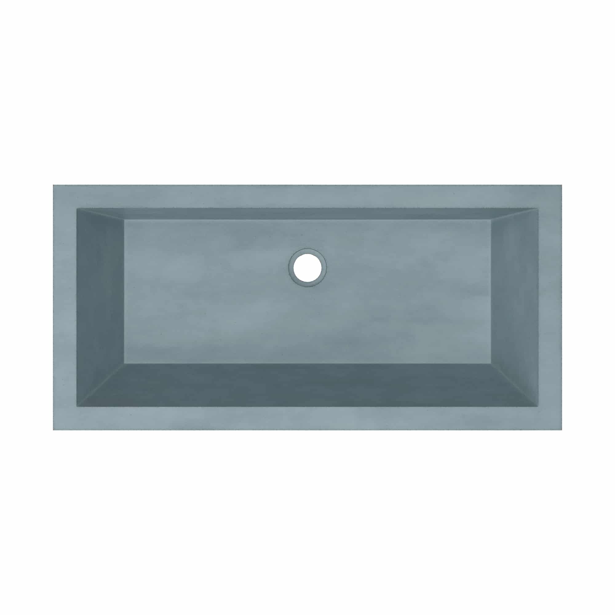 Native Trails Arcata 31" x 15" Rectangle Undermount NativeStone Concrete Bathroom Sink, Ocean, NSL3115-O Product Image