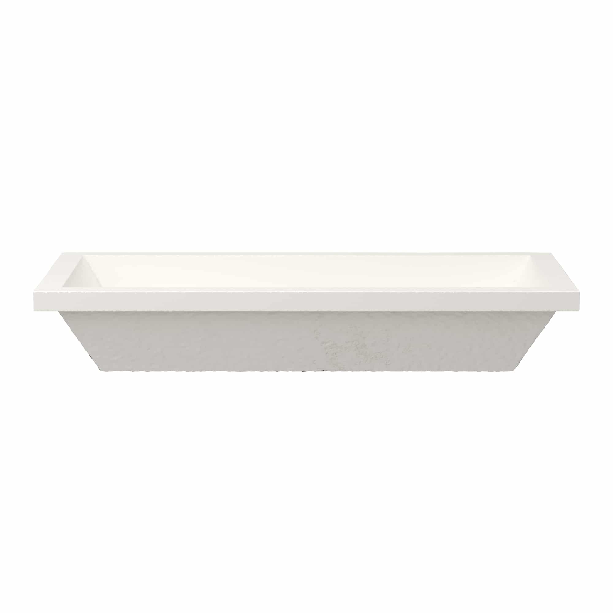 Native Trails Arcata 31" x 15" Rectangle Undermount NativeStone Concrete Bathroom Sink, Pearl, NSL3115-P Product Image