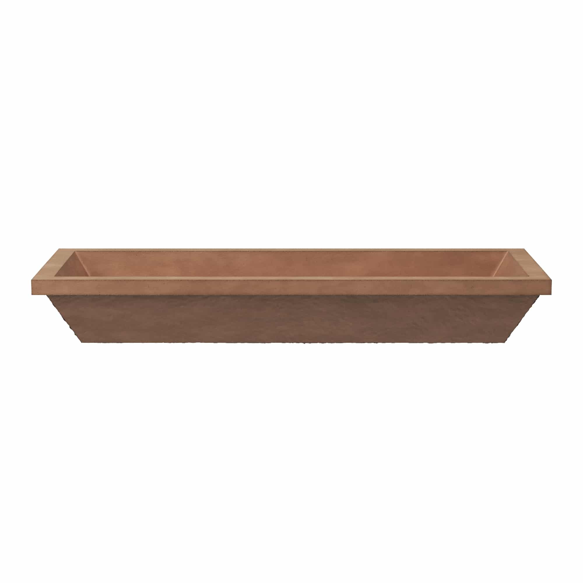 Native Trails Arcata 37" x 15" Rectangle Undermount NativeStone Concrete Bathroom Sink, Terracotta, NSL3715-T Product Image
