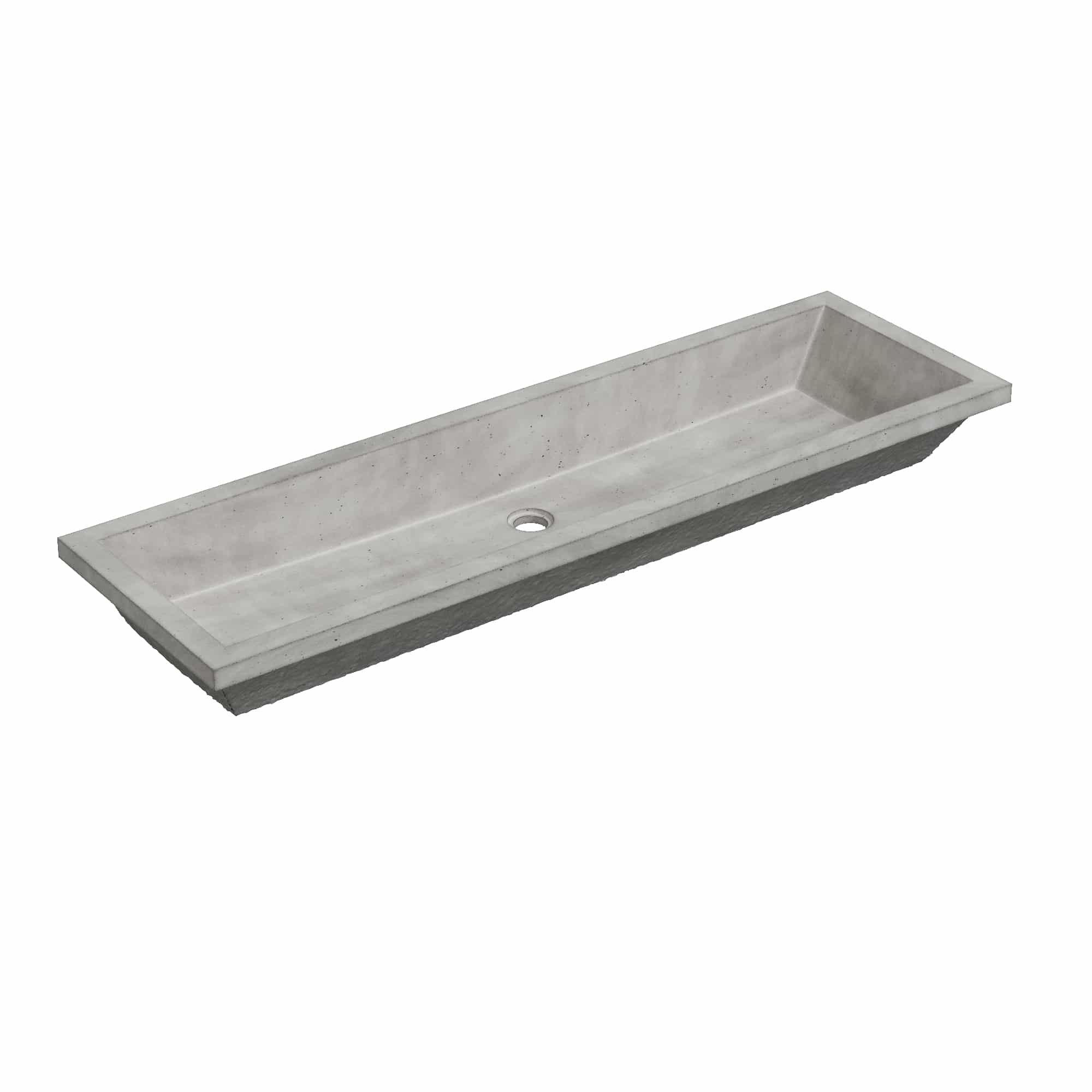 Native Trails Arcata 49" x 15" Rectangle Undermount NativeStone Concrete Bathroom Sink, Ash, NSL4915-A Product Image