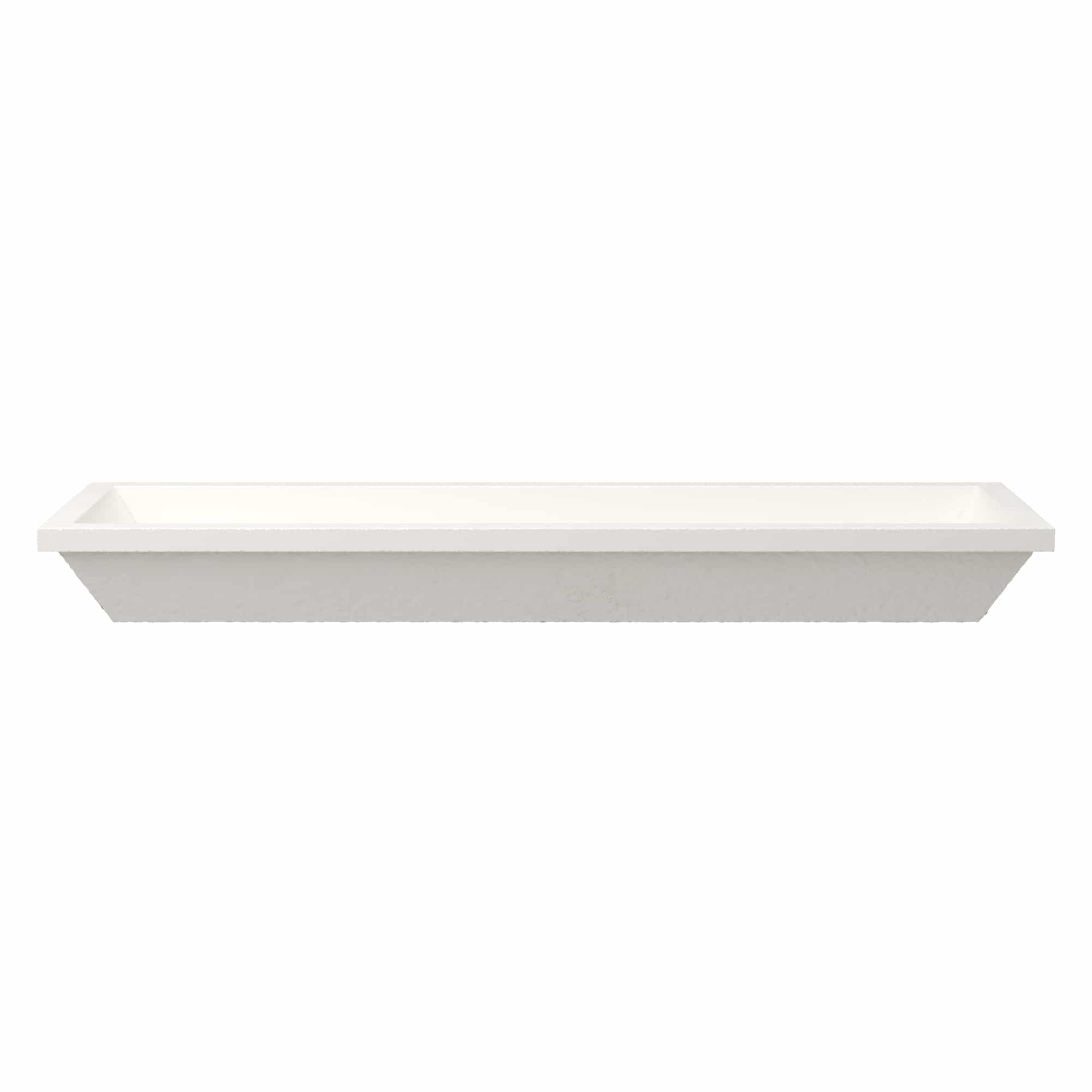 Native Trails Arcata 49" x 15" Rectangle Undermount NativeStone Concrete Bathroom Sink, Pearl, NSL4915-P Product Image