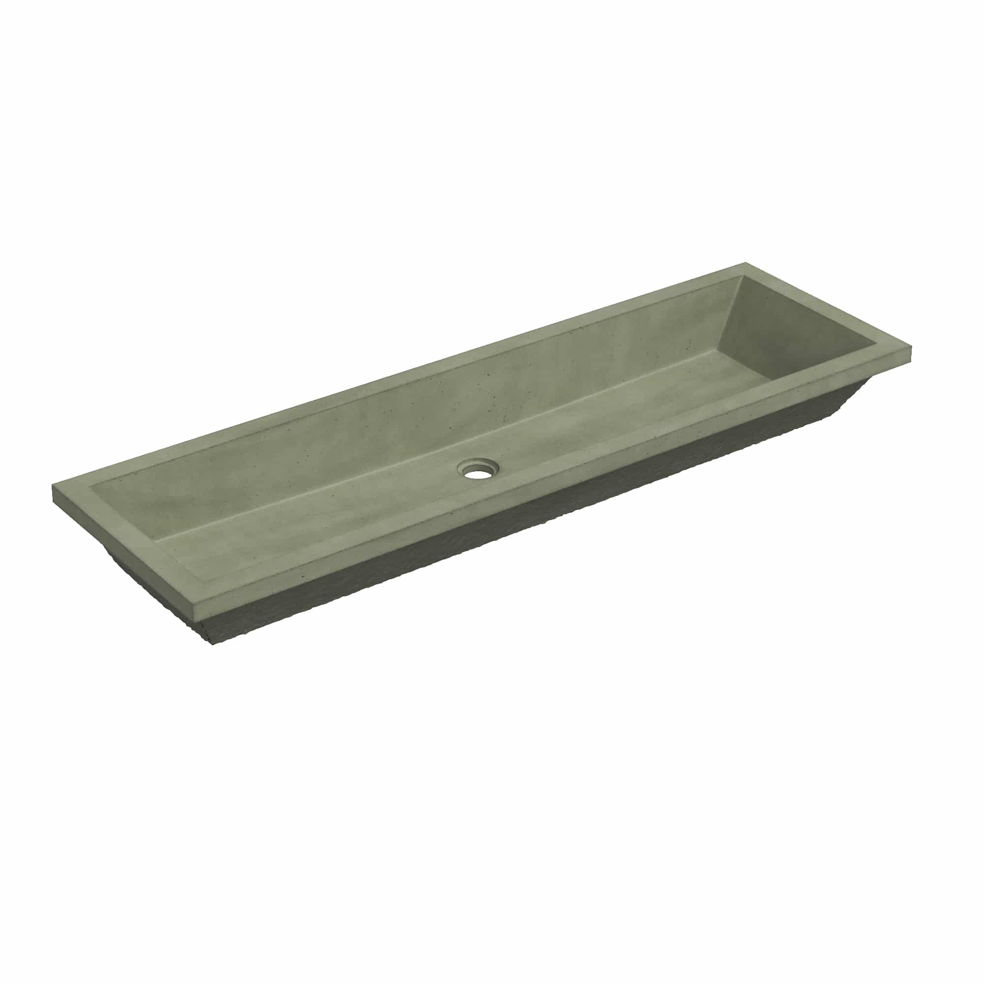 Native Trails Arcata 49" x 15" Rectangle Undermount NativeStone Concrete Bathroom Sink, Sage, NSL4915-G Product Image