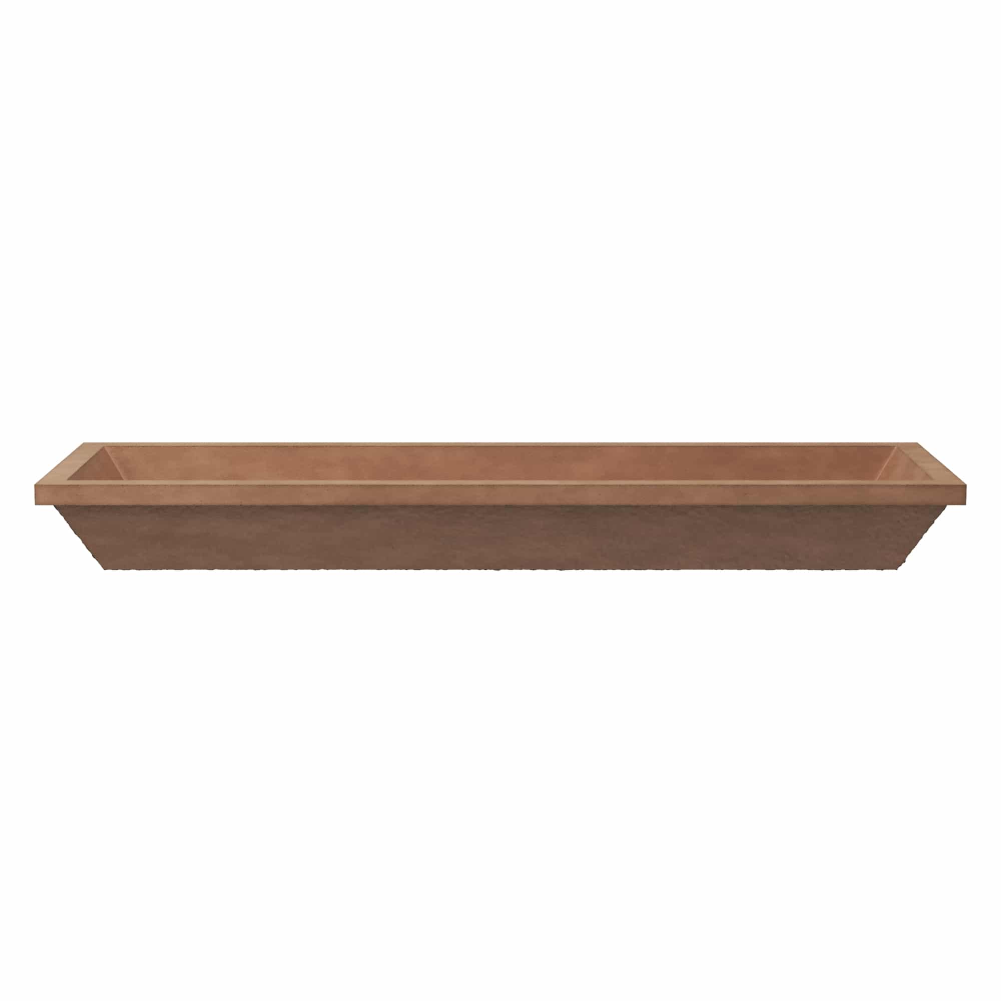 Native Trails Arcata 49" x 15" Rectangle Undermount NativeStone Concrete Bathroom Sink, Terracotta, NSL4915-T Product Image