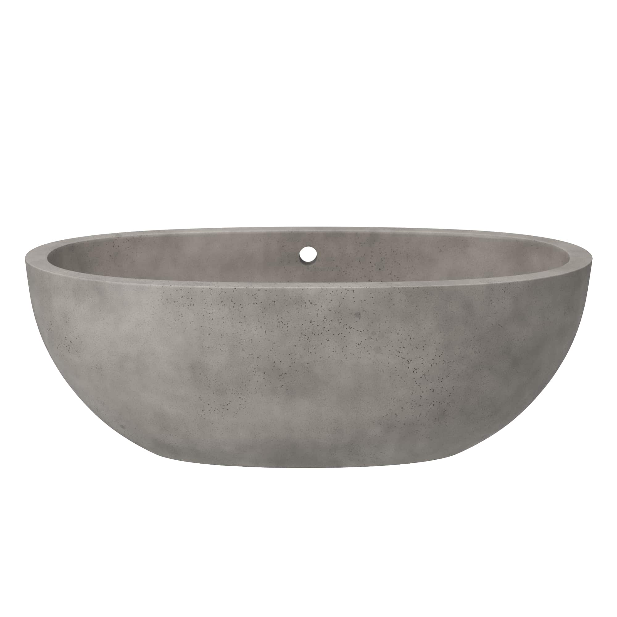 Native Trails 62" NativeStone Concrete Avalon 62" Bathtub, Ash, NST6236-A