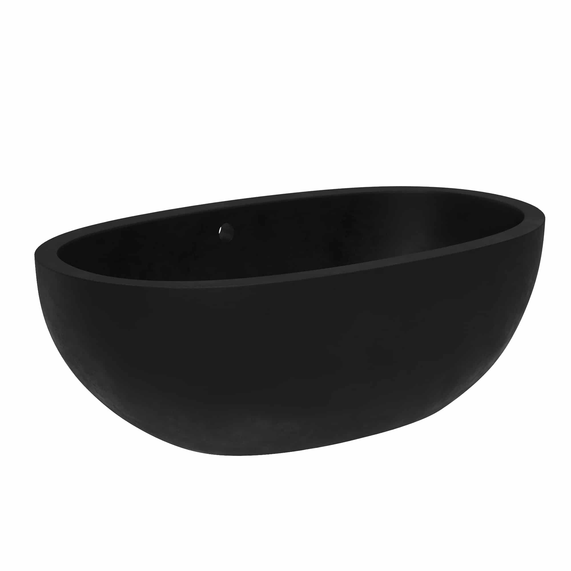 Native Trails 62" NativeStone Concrete Avalon Freestanding Bathtub, Charcoal, NST6236-C