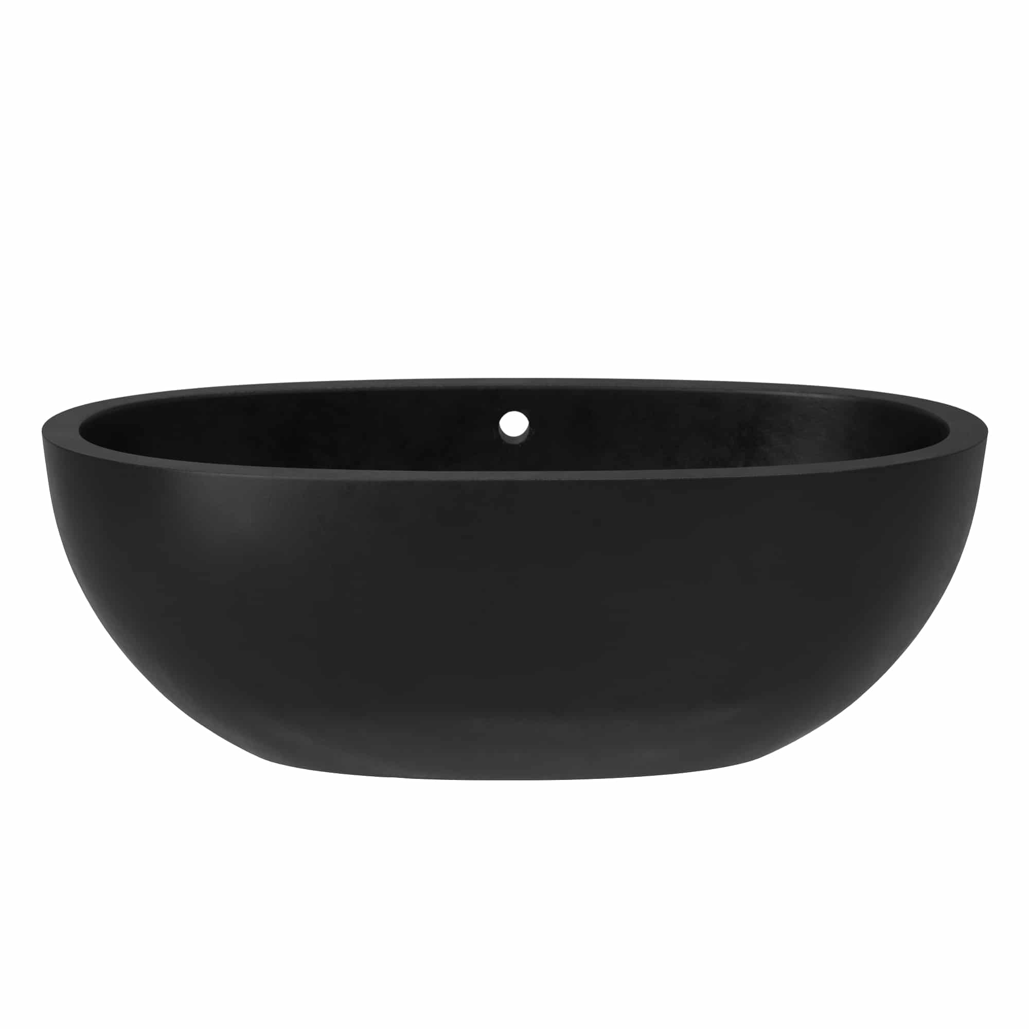 Native Trails 62" NativeStone Concrete Avalon Freestanding Bathtub, Charcoal, NST6236-C