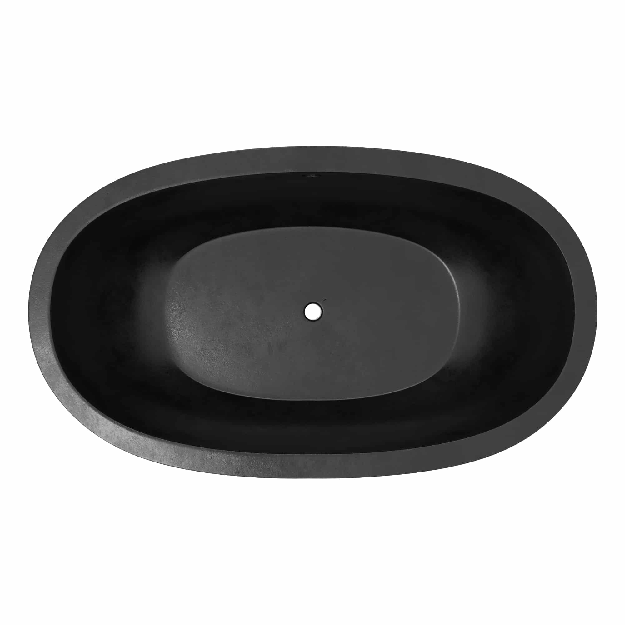 Native Trails 62" NativeStone Concrete Avalon Freestanding Bathtub, Charcoal, NST6236-C