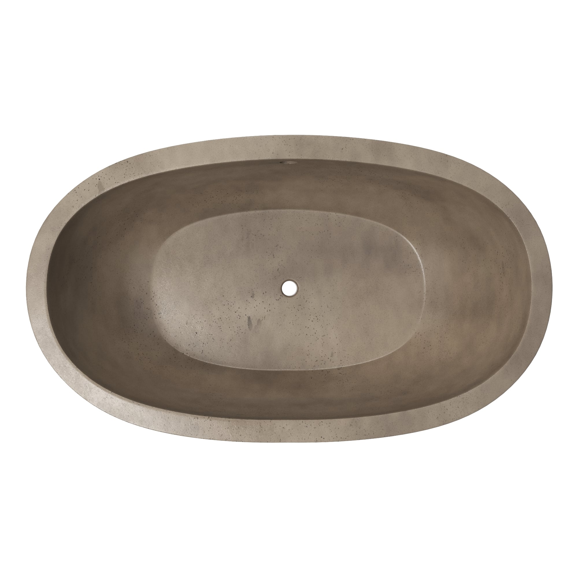 Native Trails Avalon 62" Freestanding NativeStone Concrete Bathtub in Earth, NST6236-E