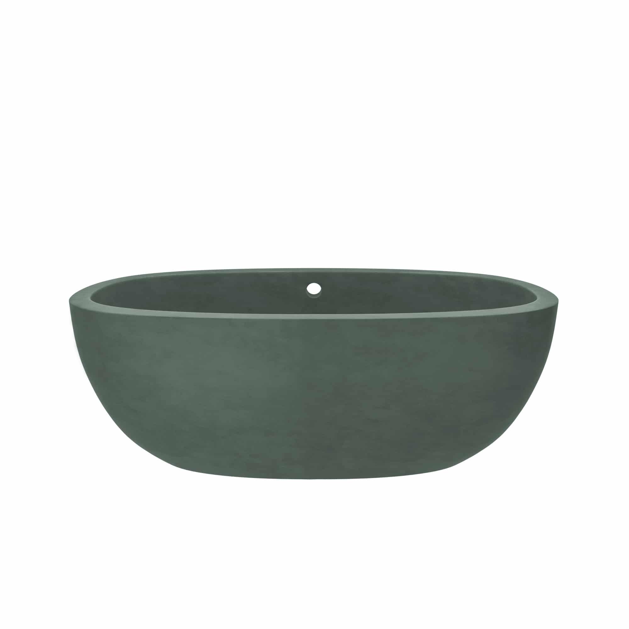 Native Trails 62" NativeStone Concrete Avalon Freestanding Bathtub, Forest, NST6236-F Product Image